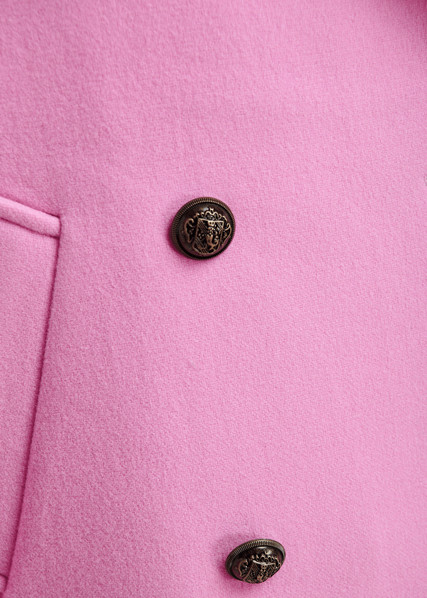 Manteau col taileur en laine kidney ESSENTIEL ANTWERP Rose