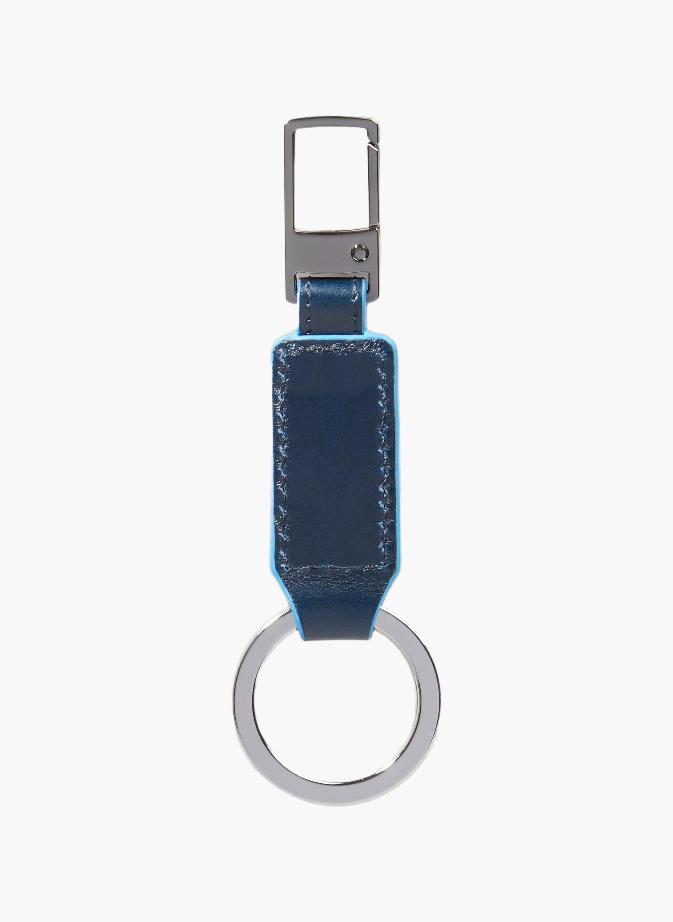 Porte-clés mousqueton PIQUADRO Bleu