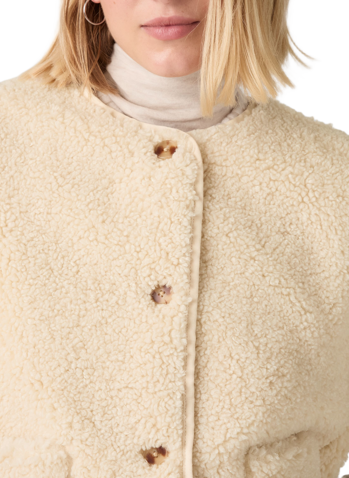 Fluffy crew-neck cardigan LEVI'S White