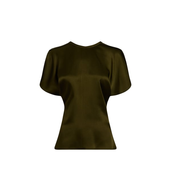 Top cintré col rond satiné Top cintré col rond satiné