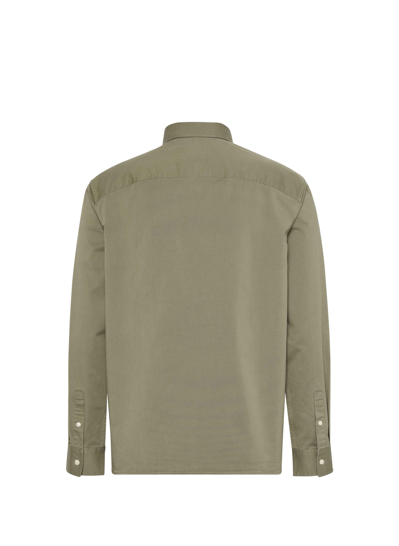 Sobrecamisa recta de cuello clásico en mezcla de algodón CALVIN KLEIN Caqui