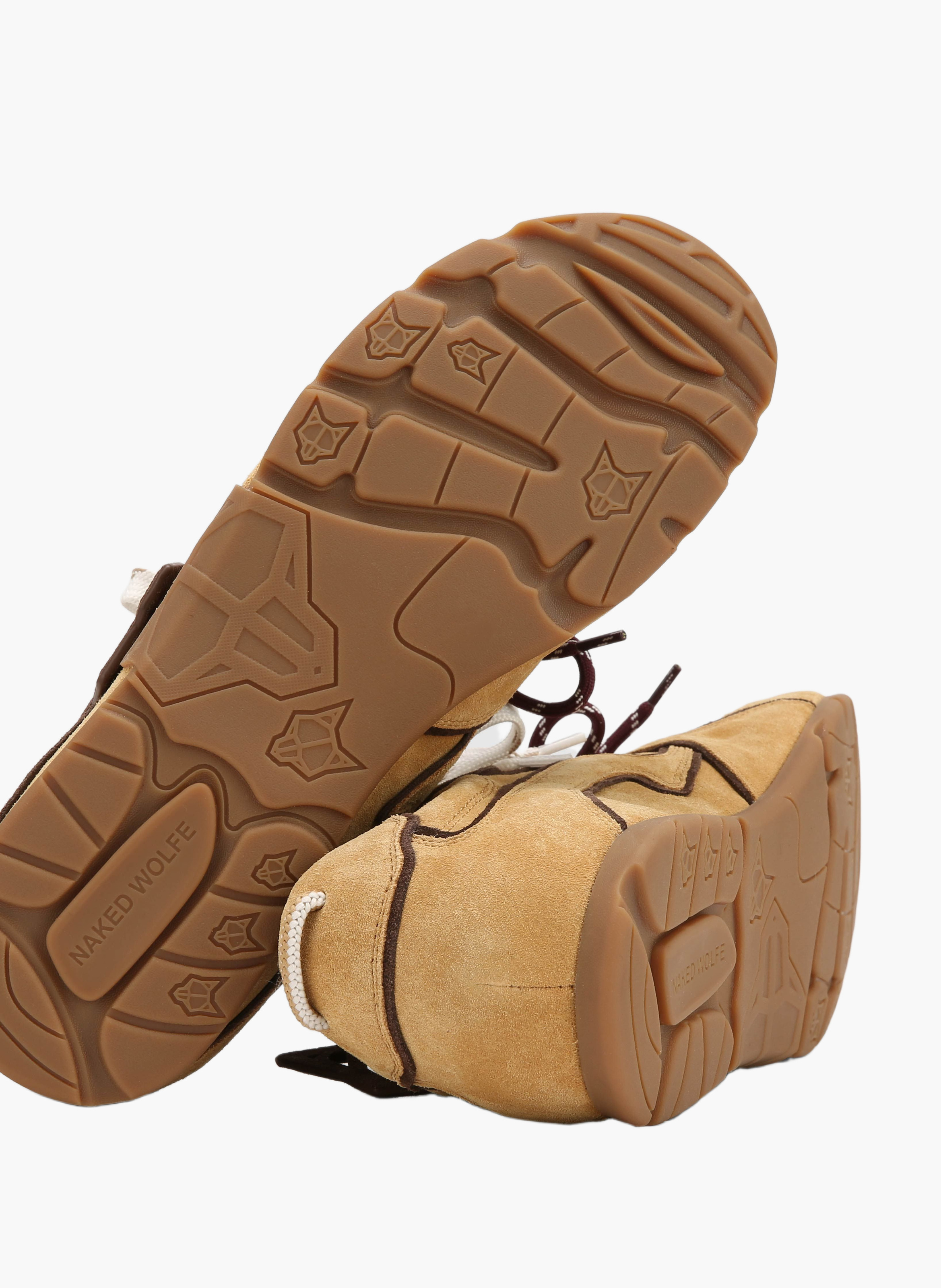 Baskets ace m en daim NAKED WOLFE Marron