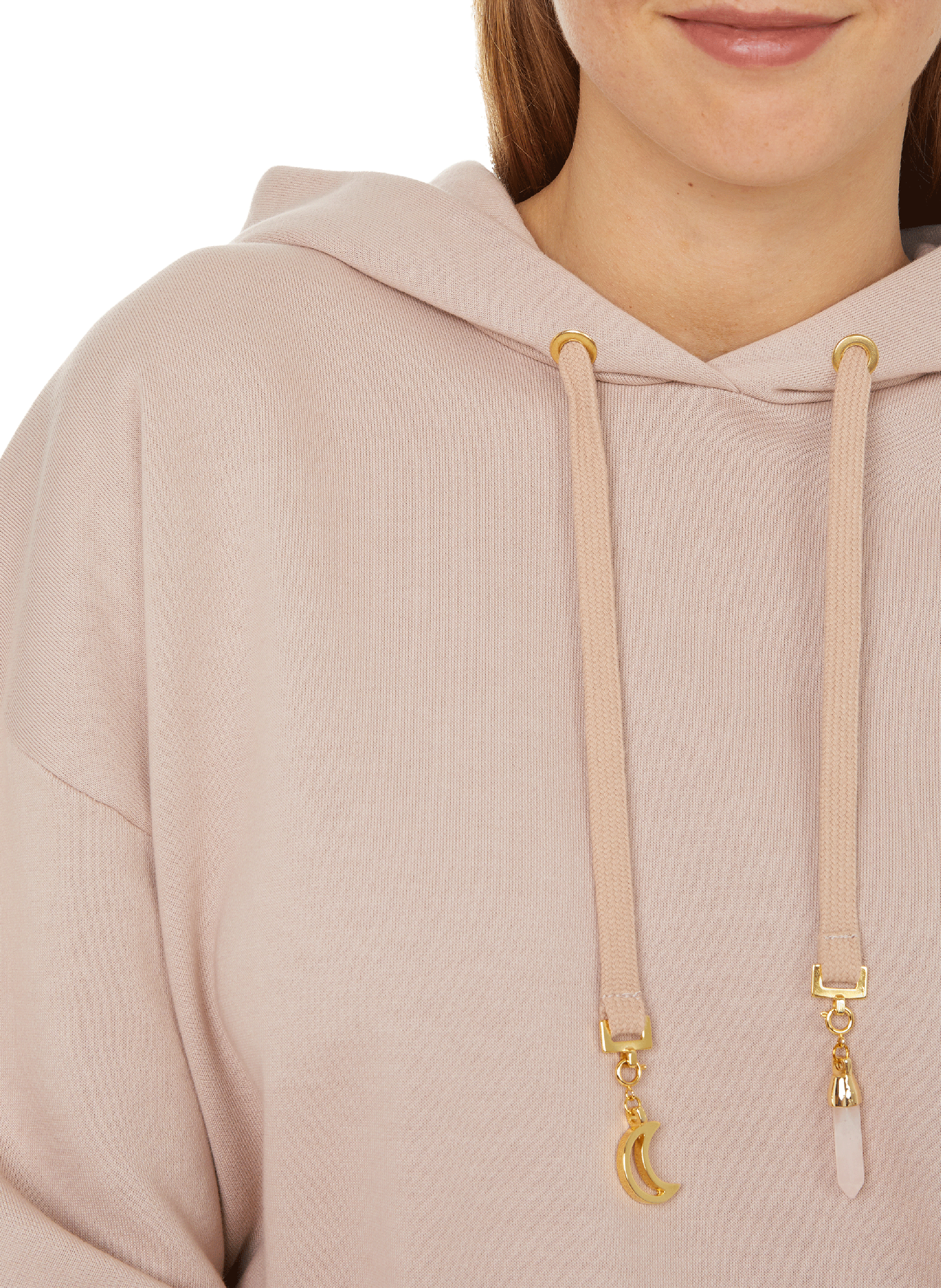 Bio-Baumwoll-Crop-Hoodie THE SOCIAL SUNDAY Rosa
