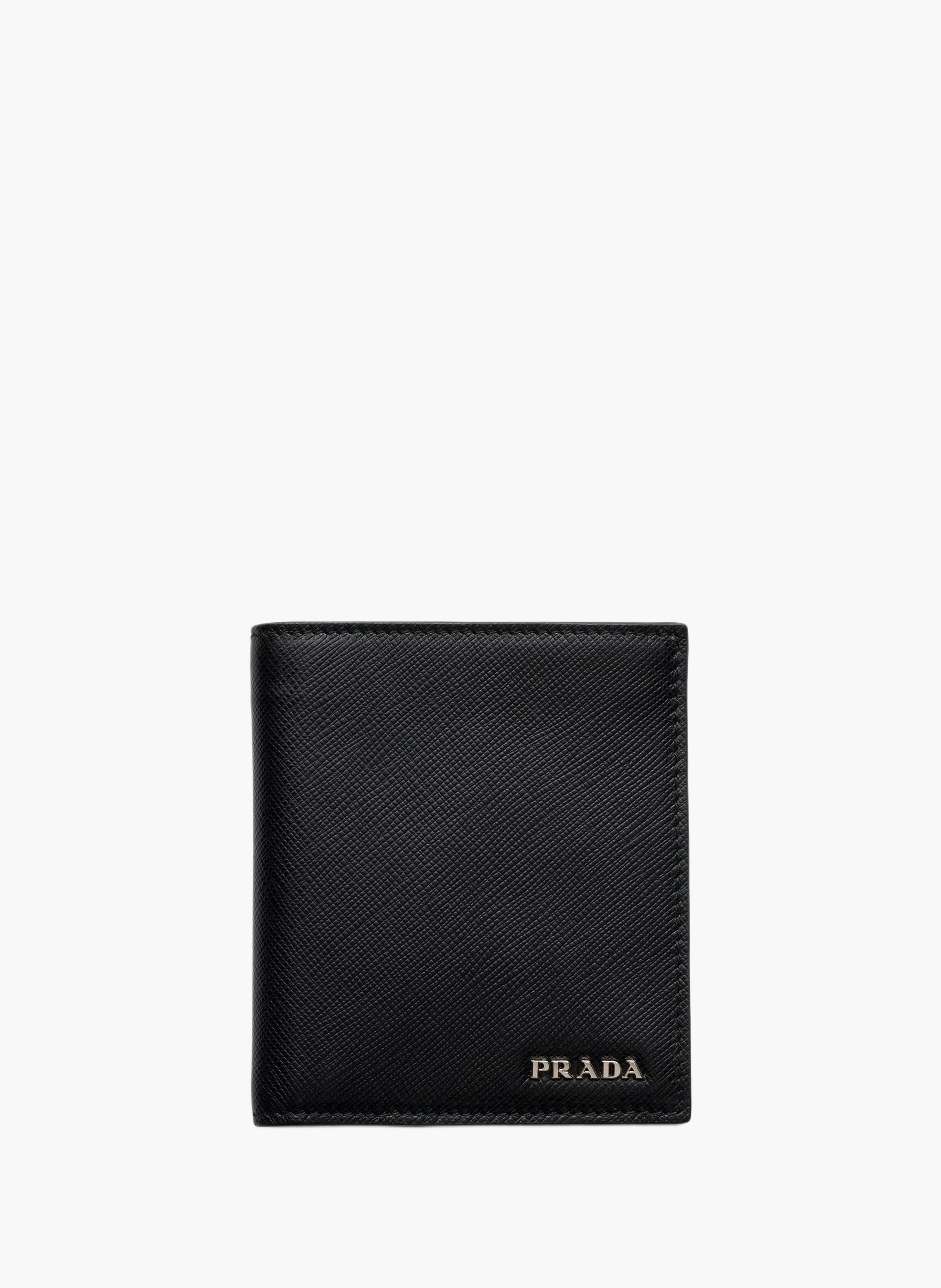 Portefeuille en cuir saffiano PRADA Noir