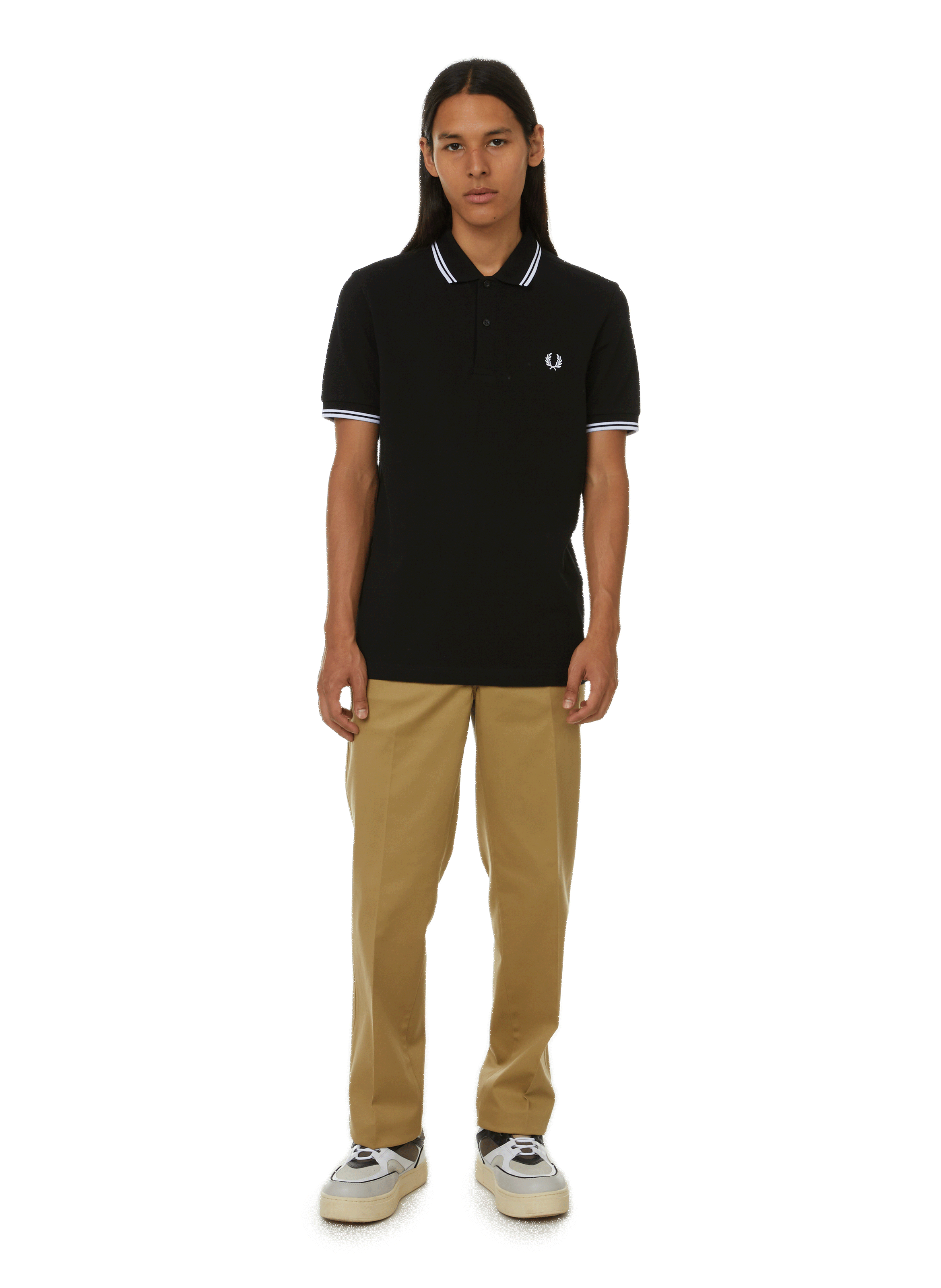 Cotton piqué polo shirt FRED PERRY Black