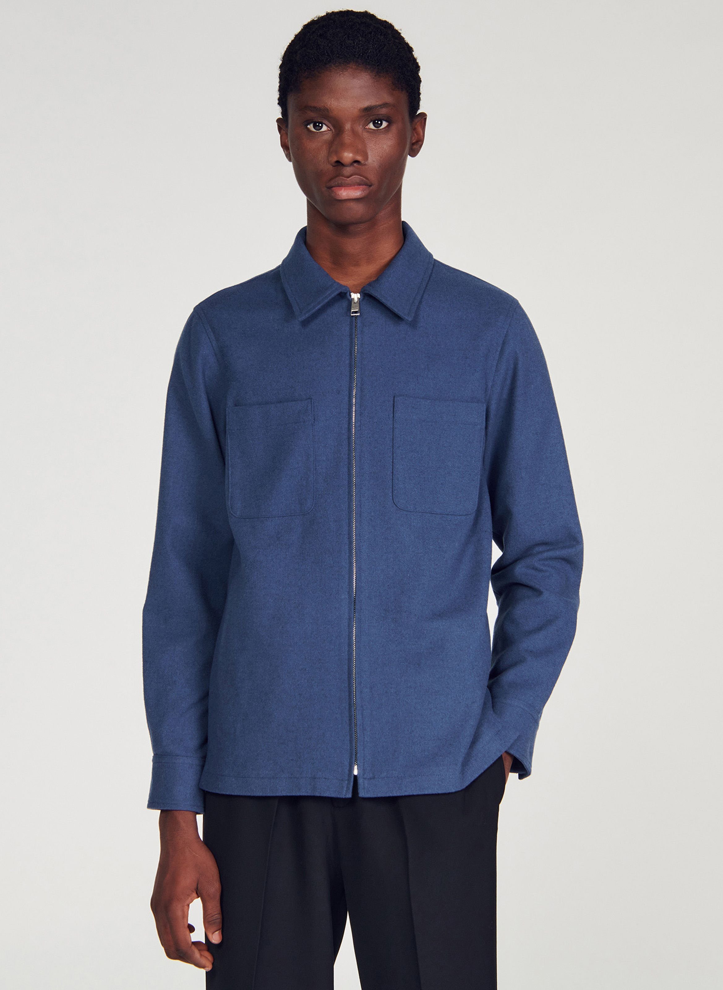 Veste col laine online homme