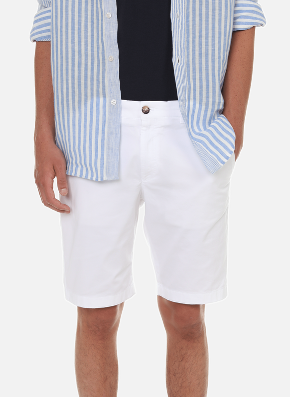 FACONNABLE Bedford stretch cotton shorts White