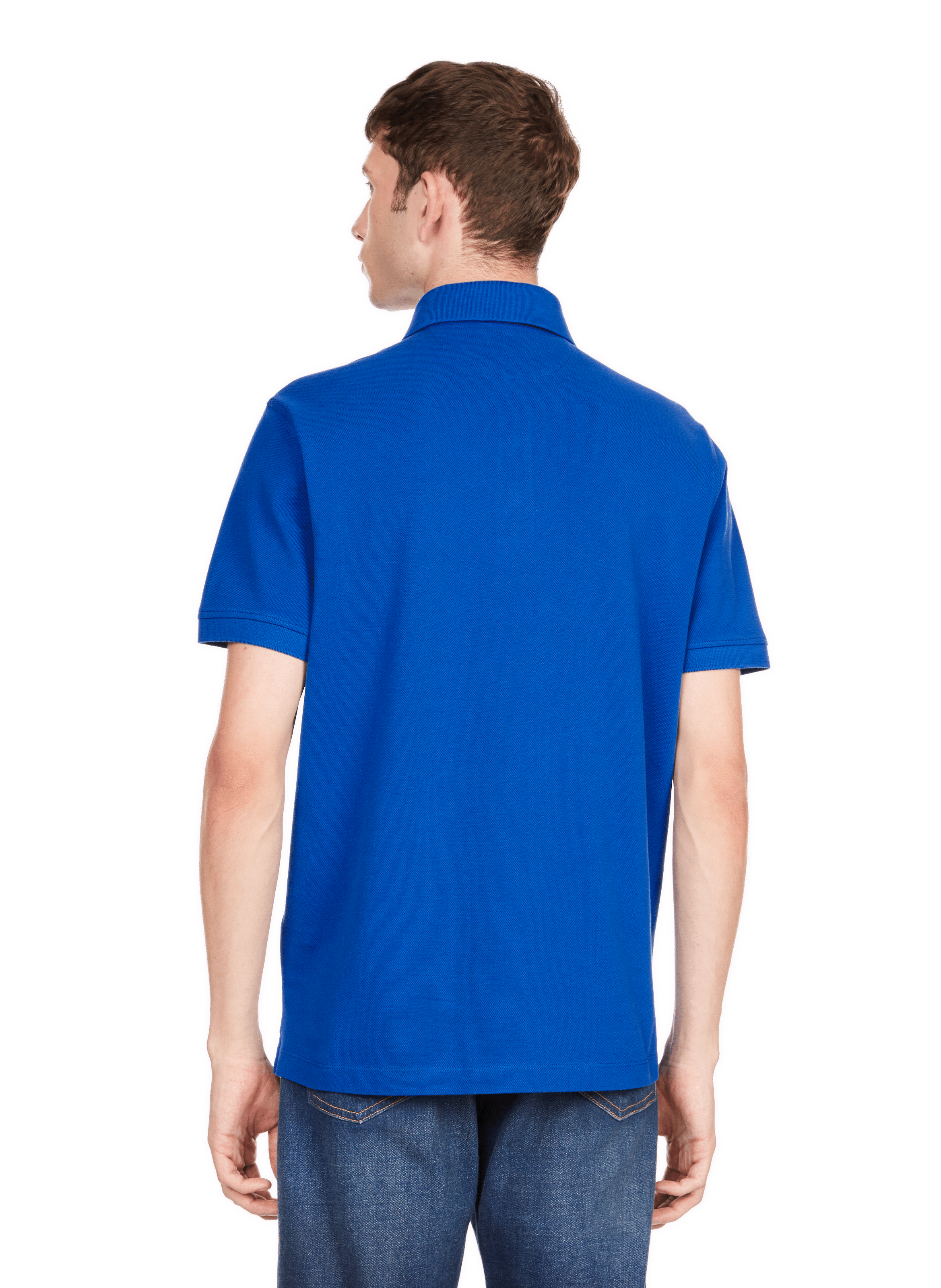 Polo uni en coton FACONNABLE Bleu