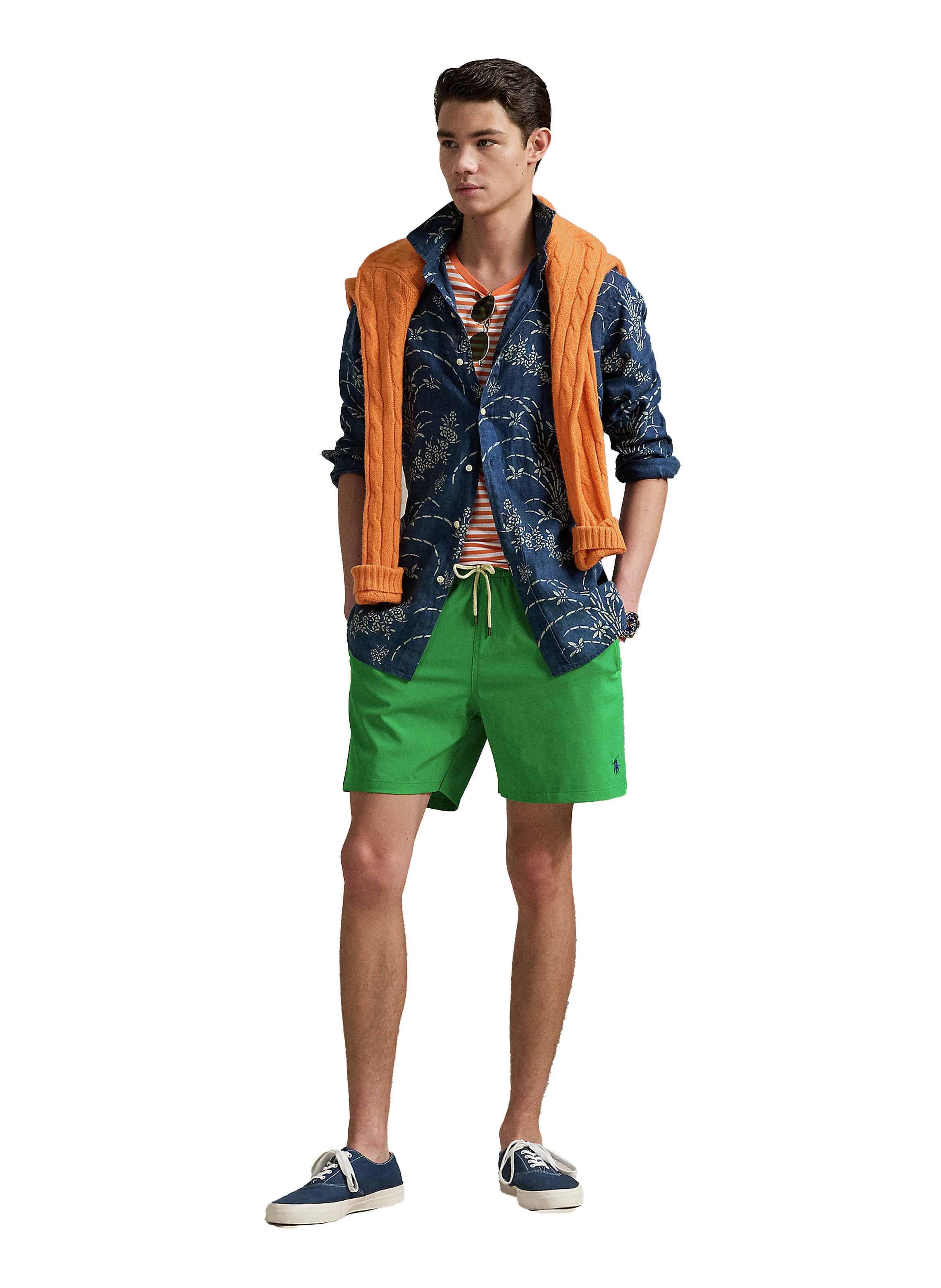 Short de bain uni POLO RALPH LAUREN Vert