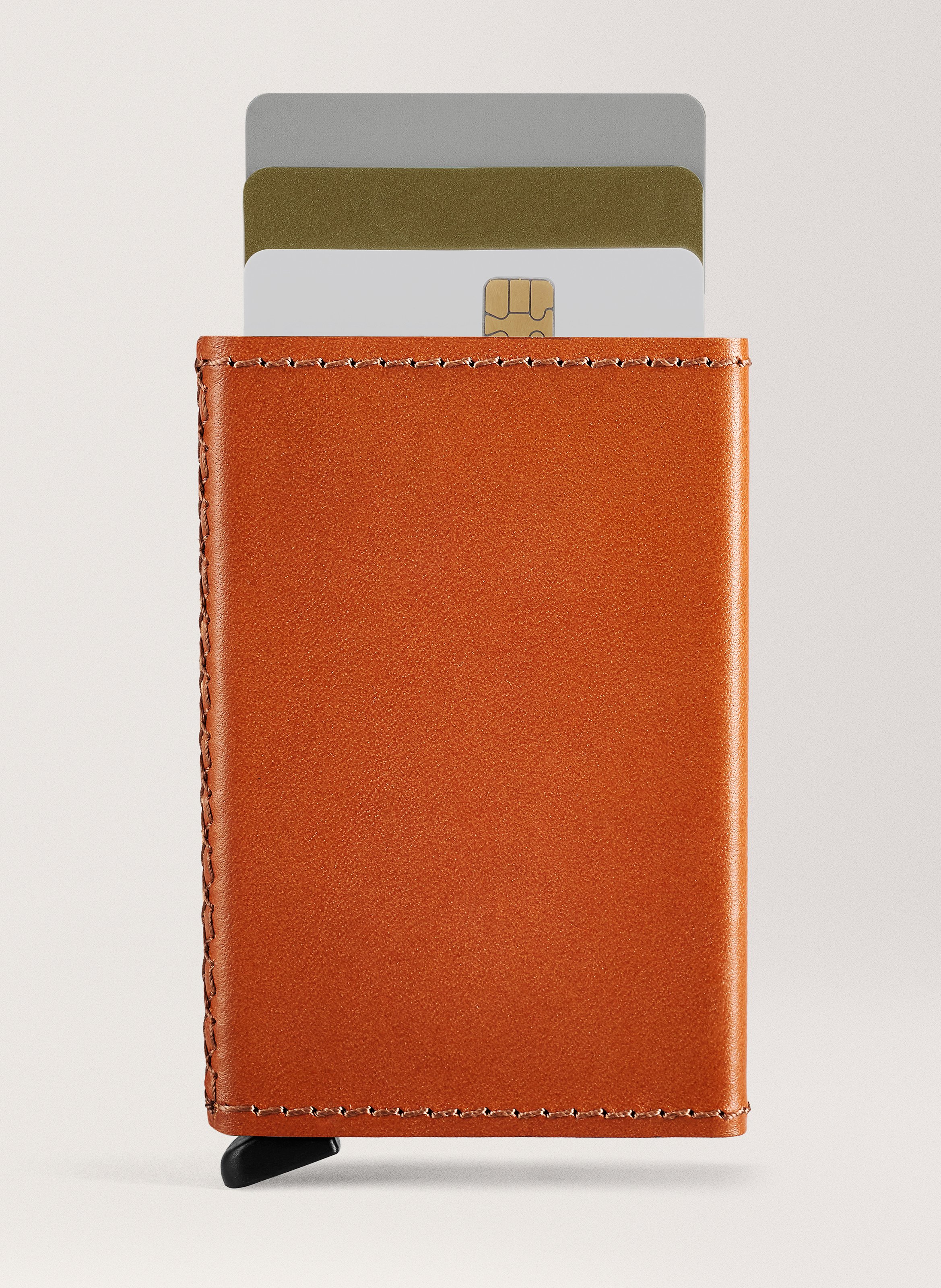 Porte-cartes 'The Cardprotector' en cuir vachetta CARL FRIEDRIK Marron