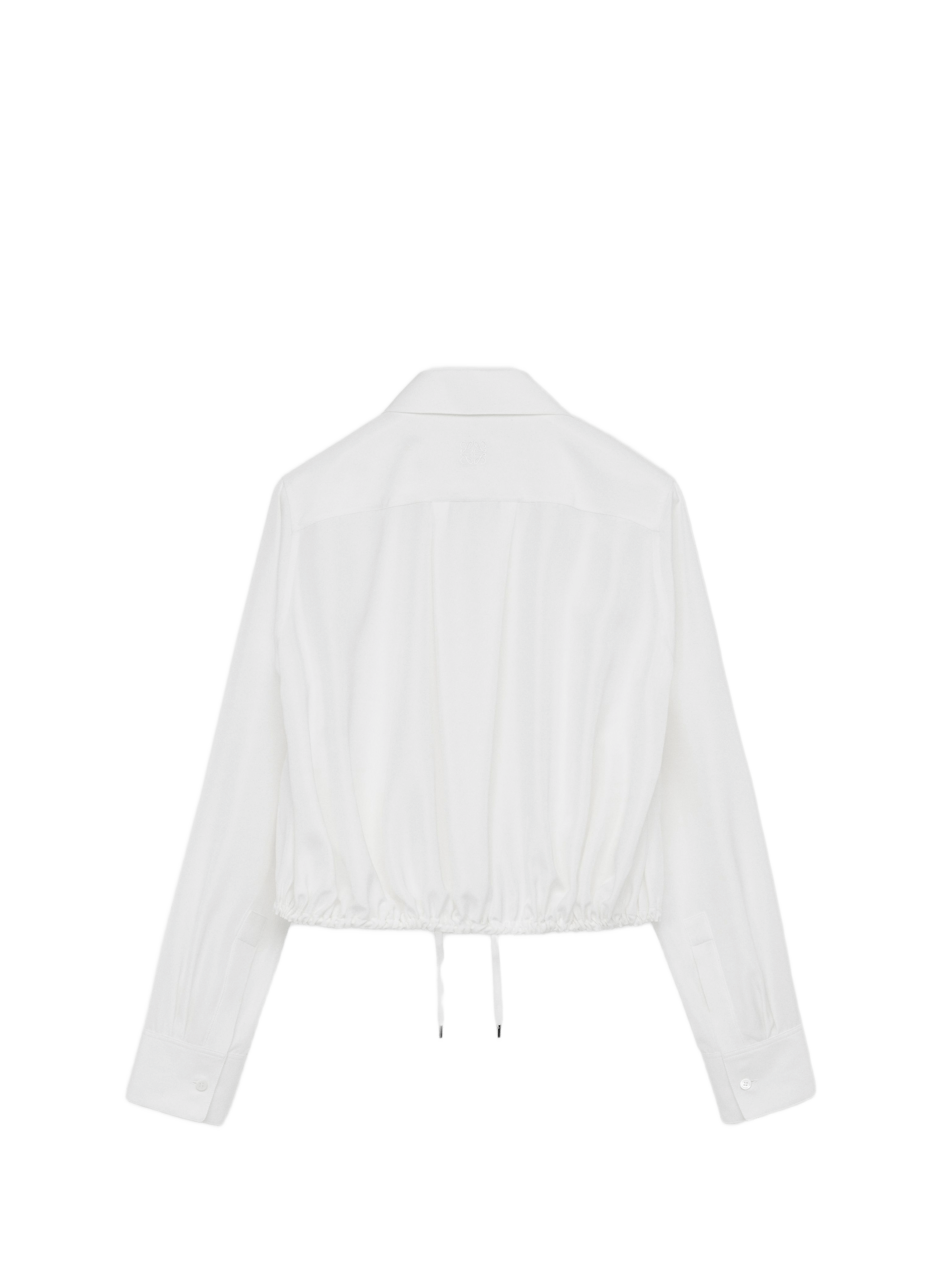 Balloon sleeve silk blend shirt LOEWE White