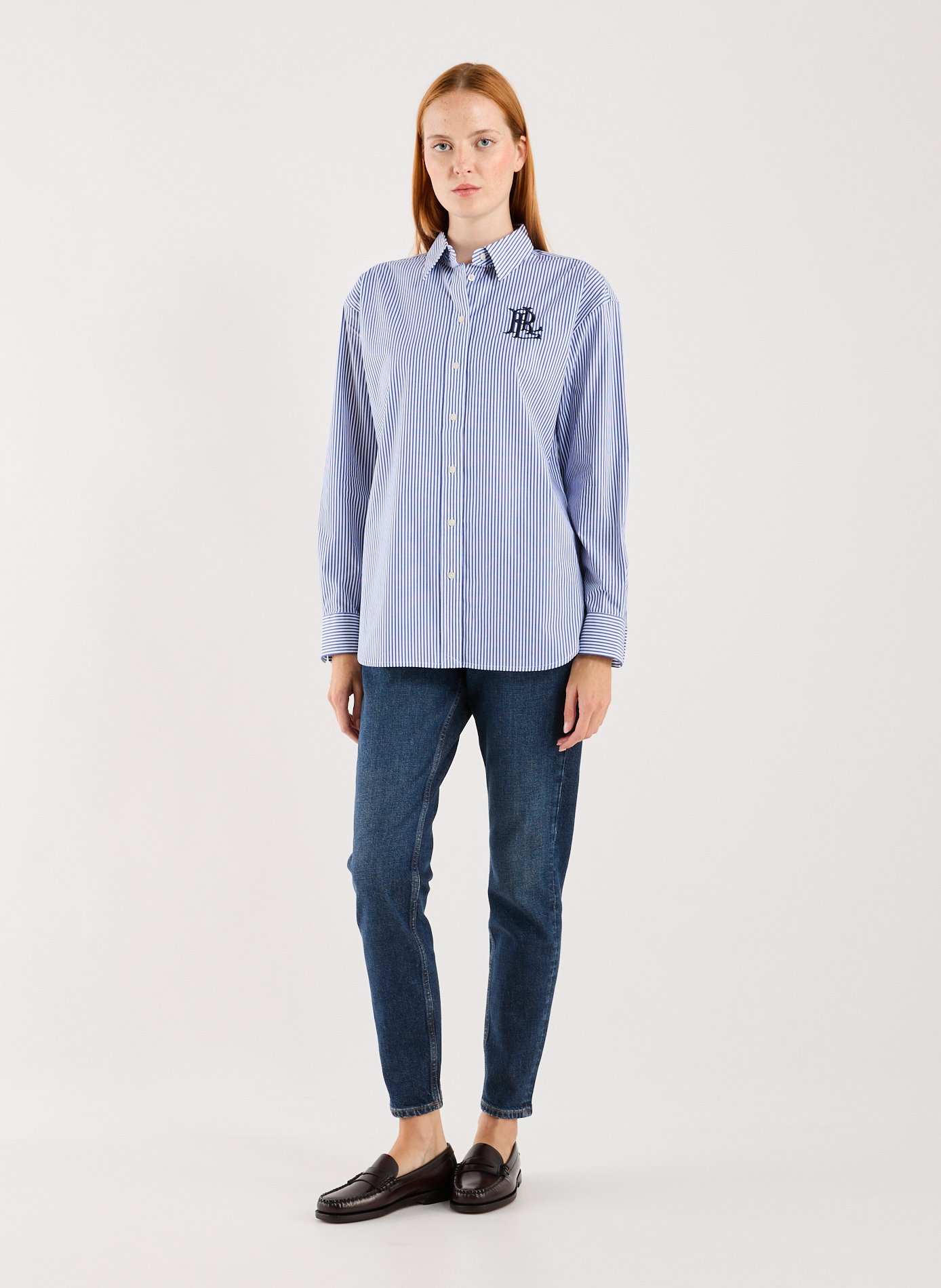 Striped cotton Shirt LAUREN Blue