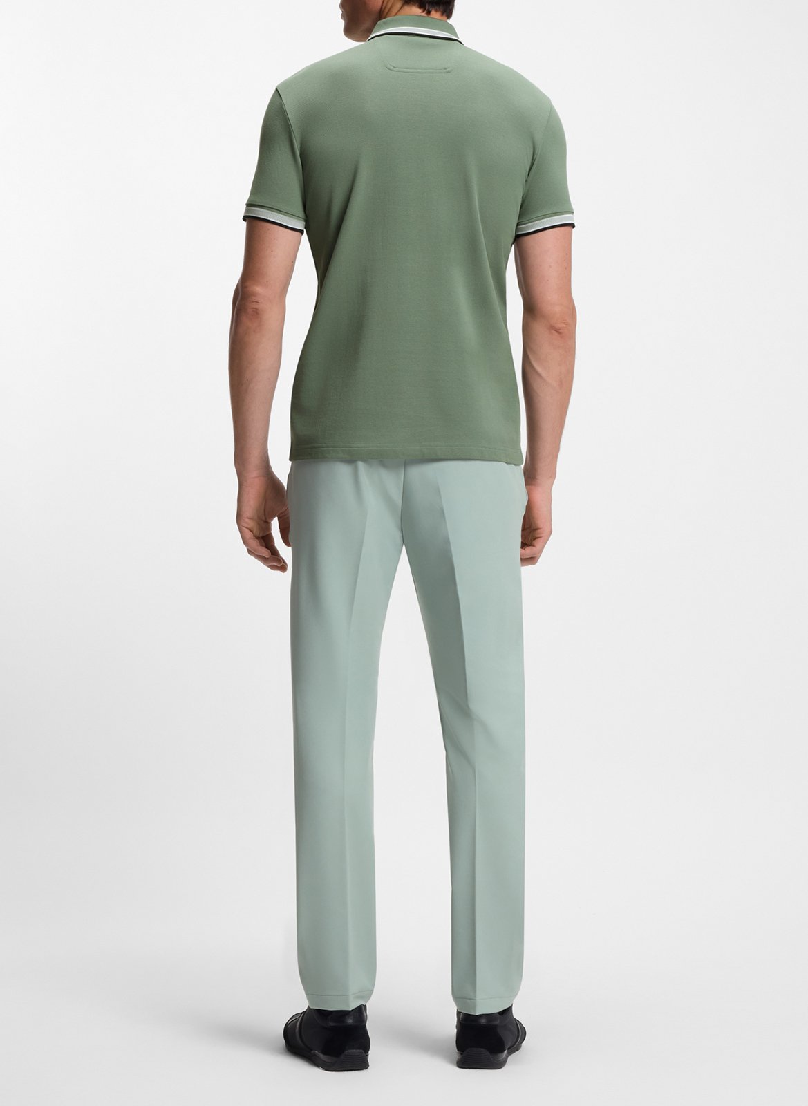 Polo regular fit en coton BOSS Kaki