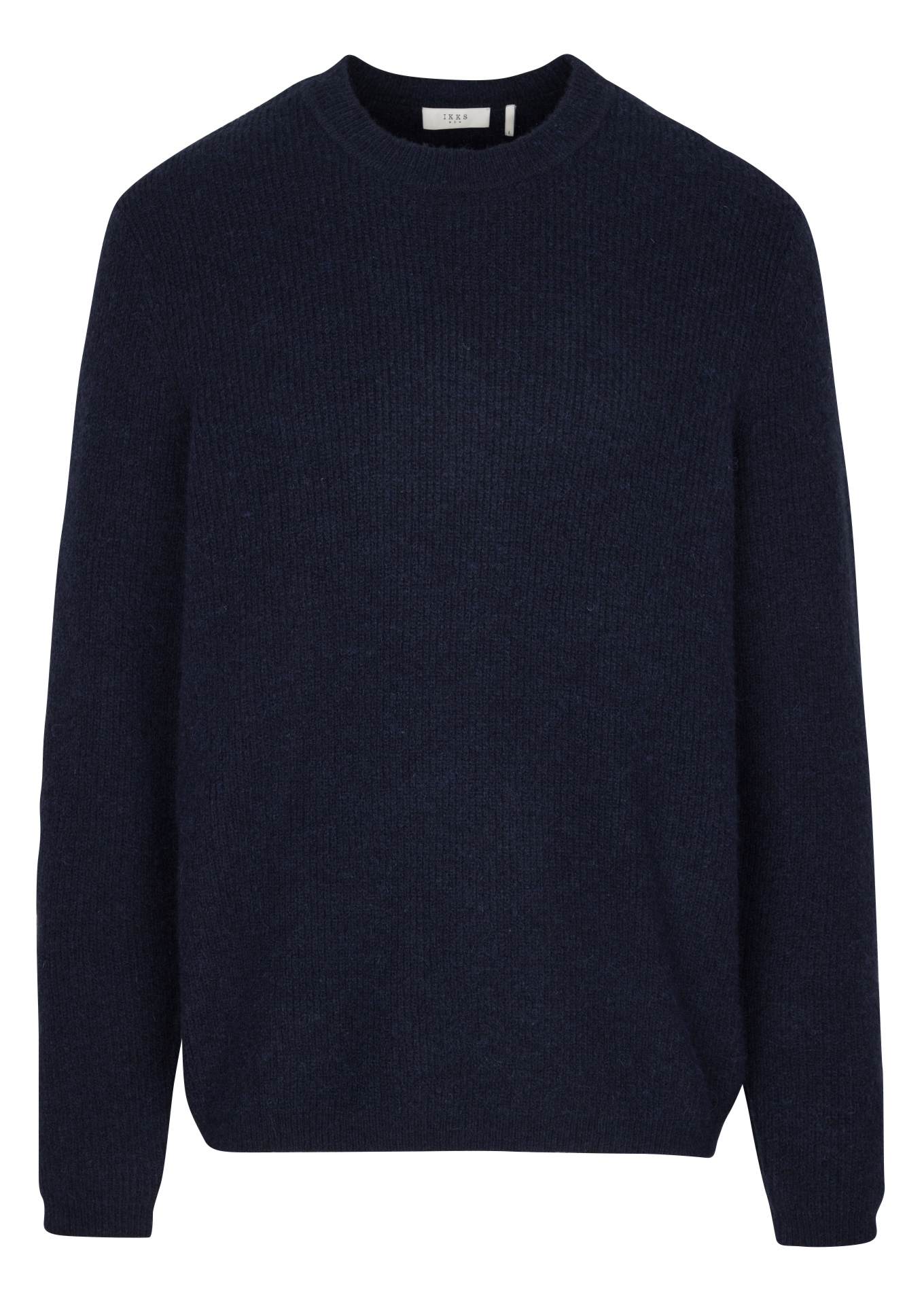 Pull col rond droit en tricot mousseux IKKS Bleu