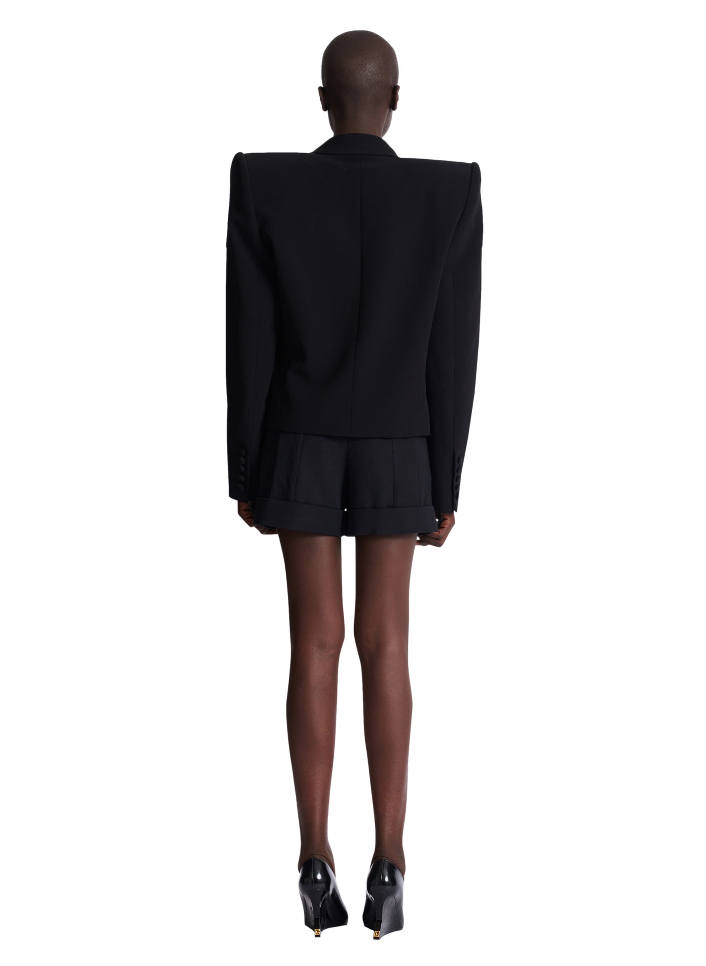 Spencer brodé BALMAIN Noir