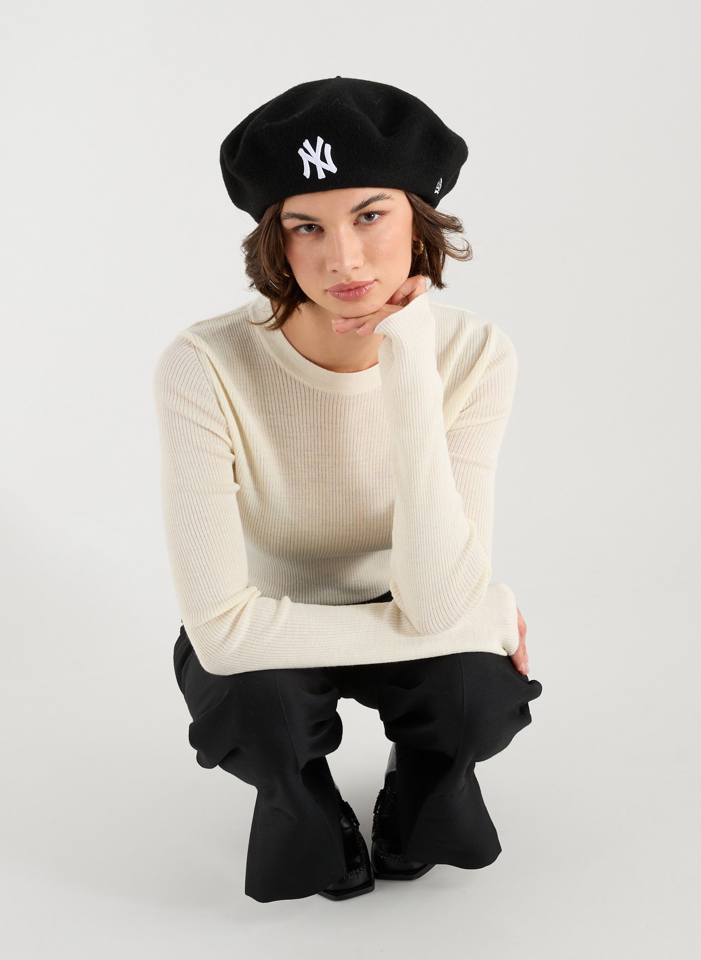 Beret en laine mélangée NEW ERA Noir