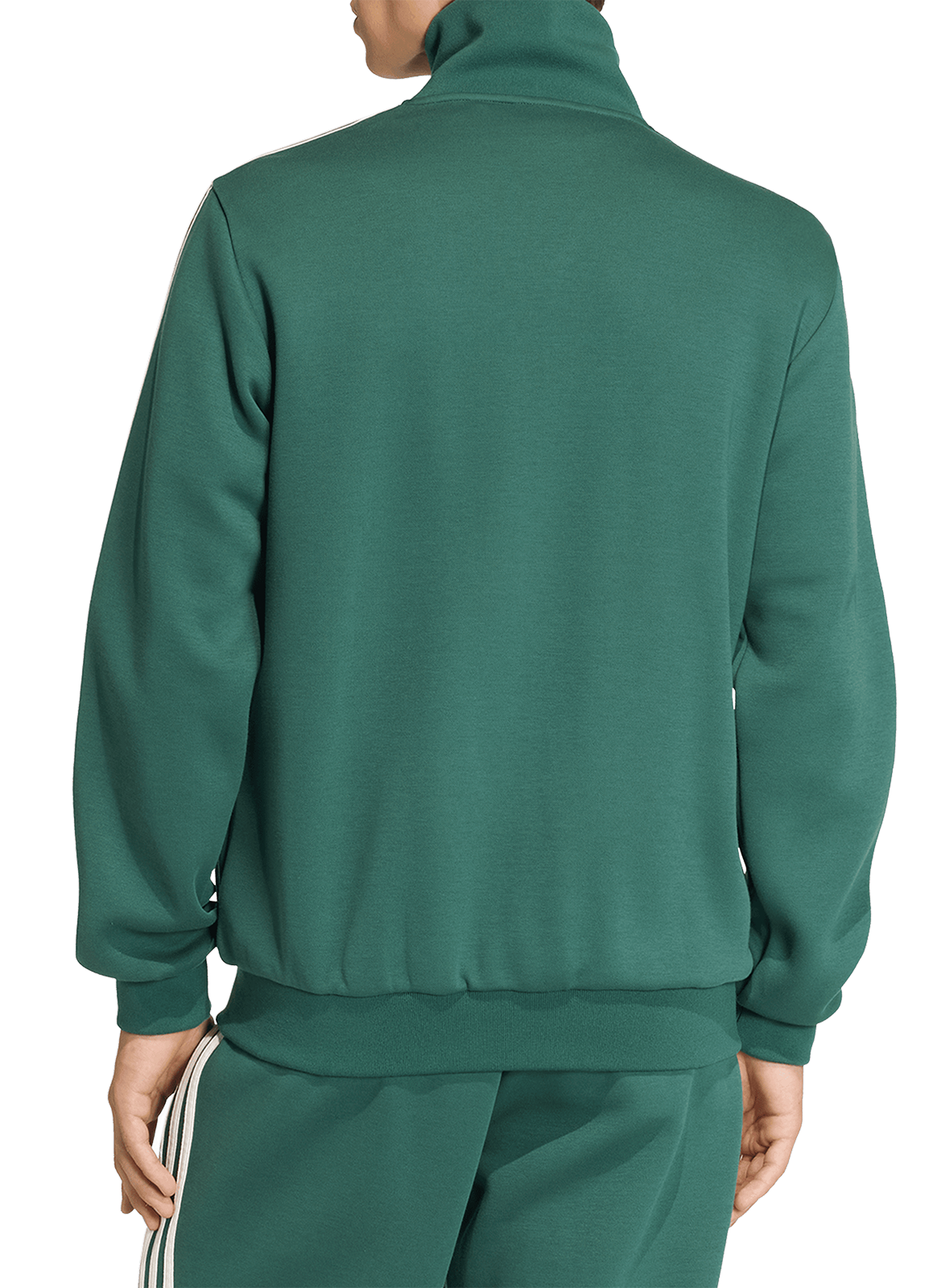 Zip-up sweatshirt with high collar and stripes ADIDAS Green