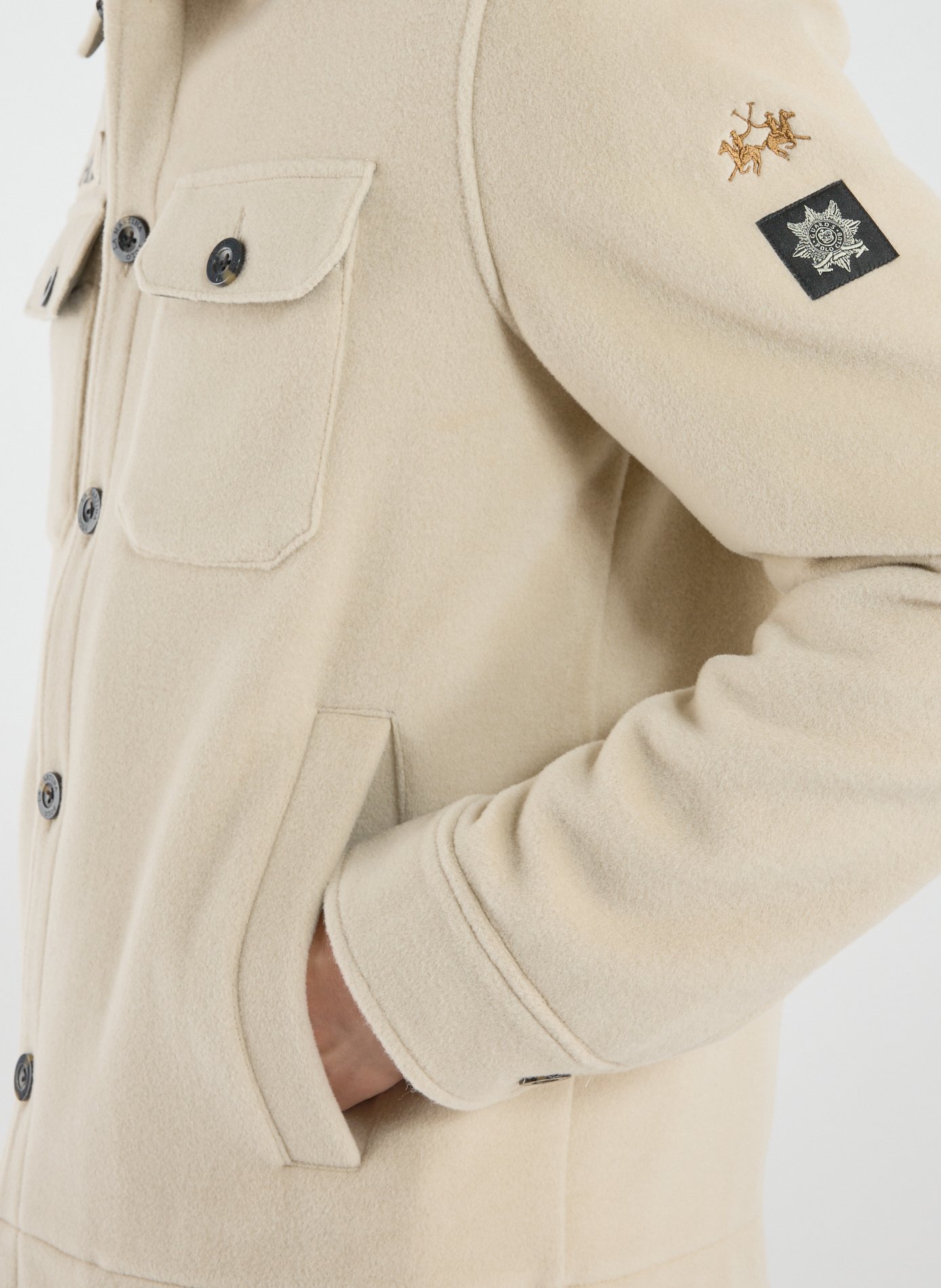 Classic wool and cashmere jacket LA MARTINA Beige