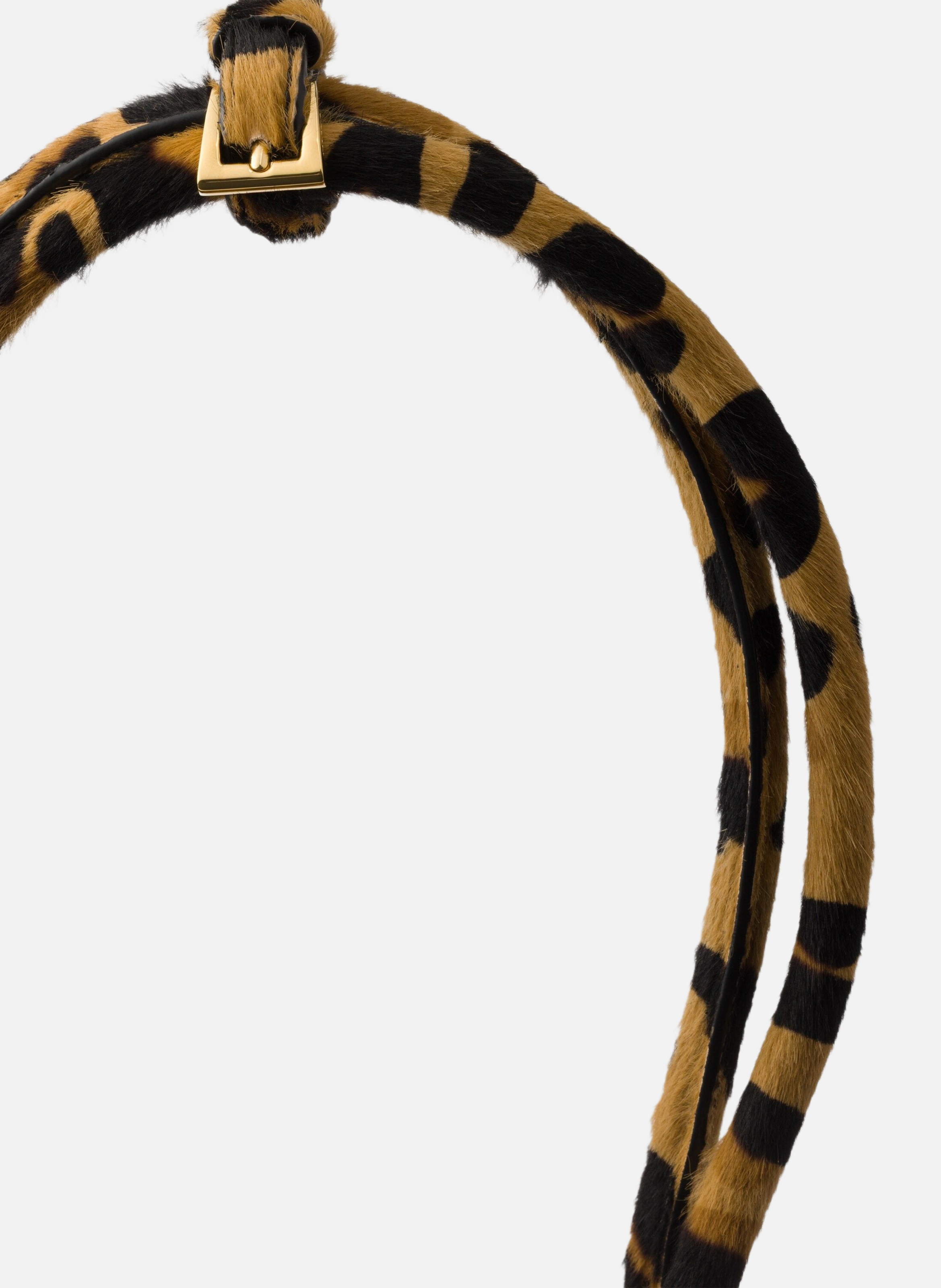 Grand sac à main prada bonnie en cuir imprimé PRADA Beige