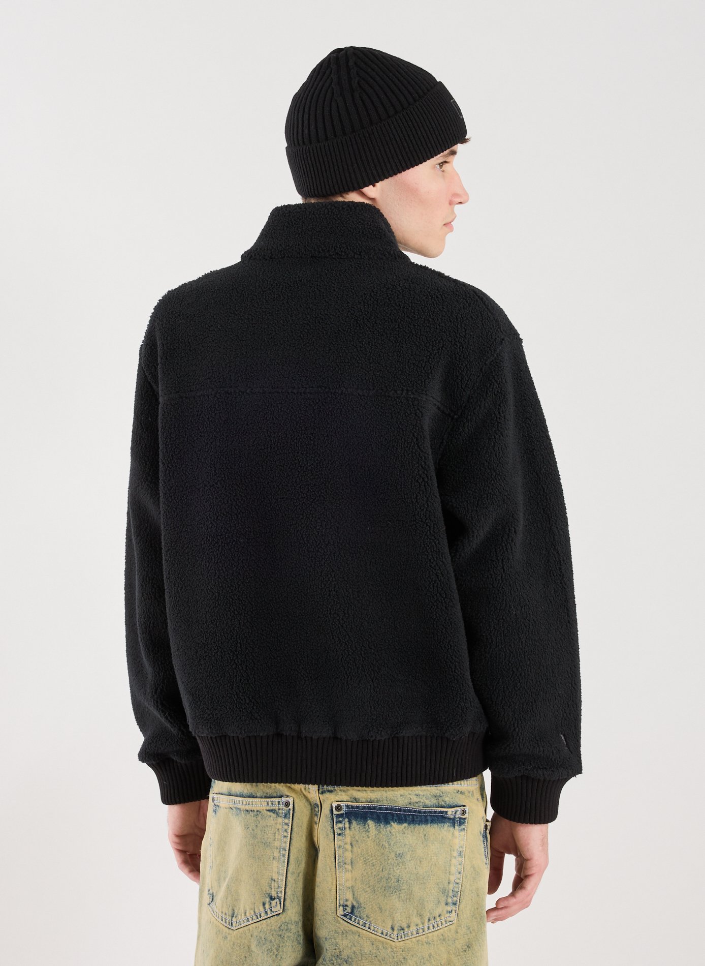 Blouson shearling à col montant AIGLE Noir