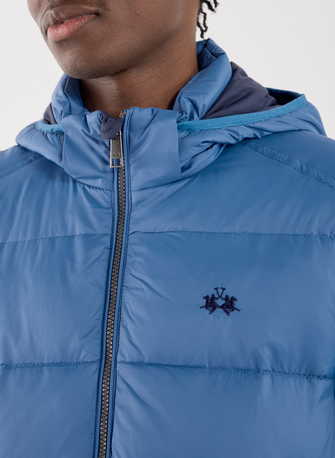 Doudoune manches longues à capuche amovible LA MARTINA Bleu