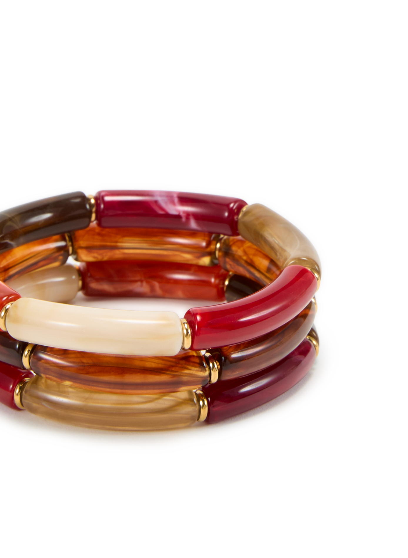 Resin bracelet set AU PRINTEMPS PARIS Red