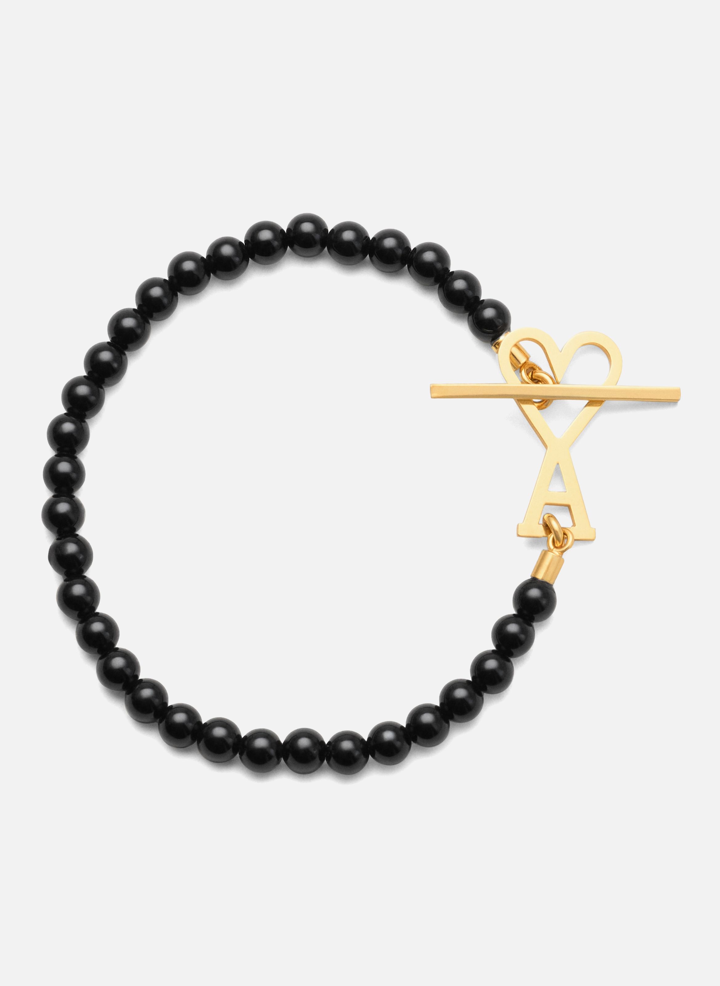 Bracelet perles d'été ami de coeur unisexe en laiton AMI PARIS Jaune