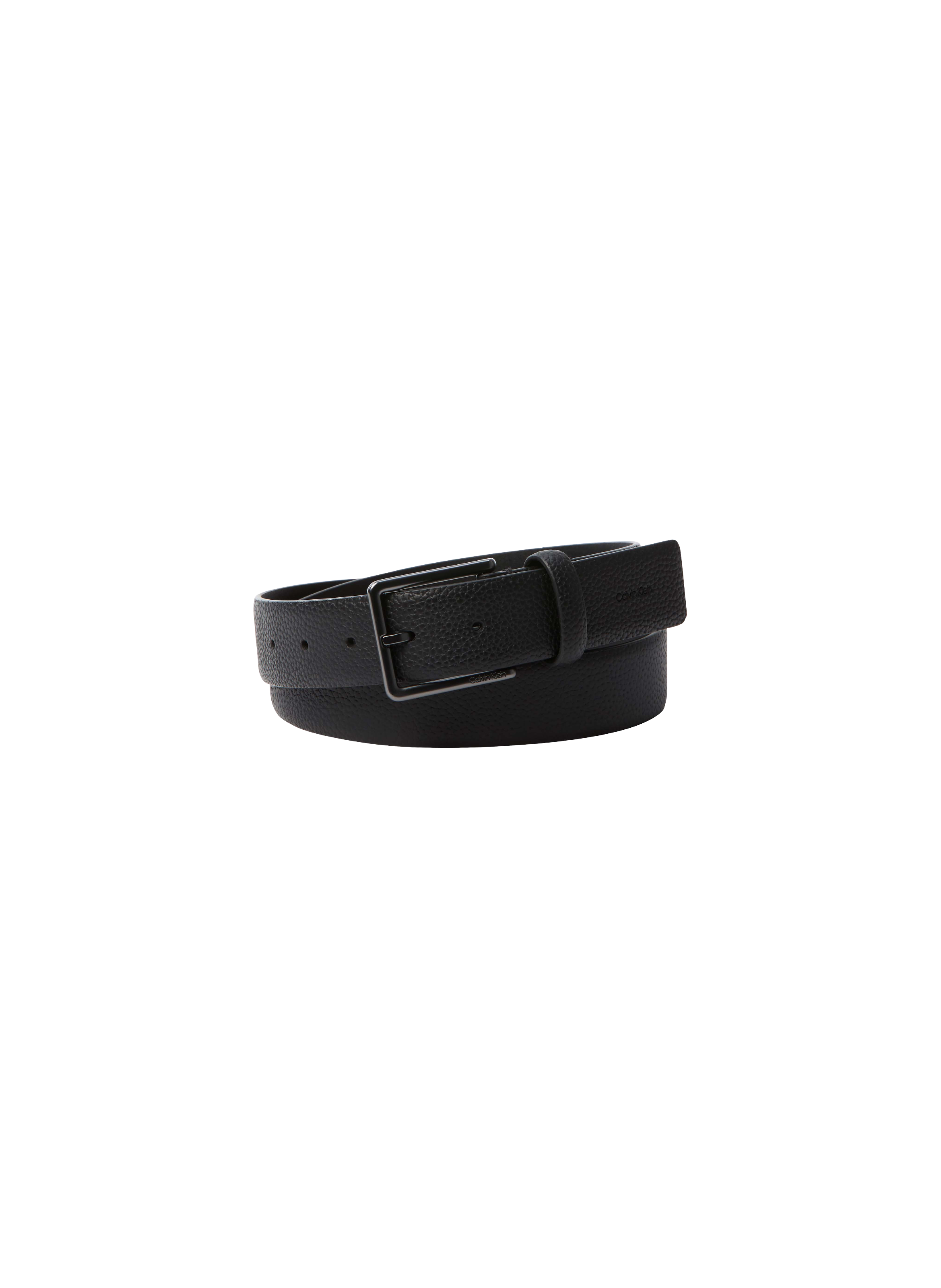 Ceinture grainée en cuir de vache CALVIN KLEIN Noir