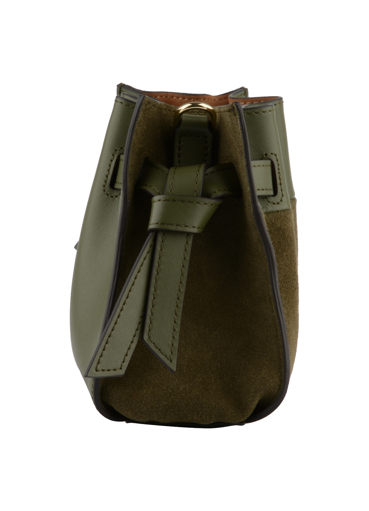 Blossom daim | sac porté travers pm POURCHET Kaki