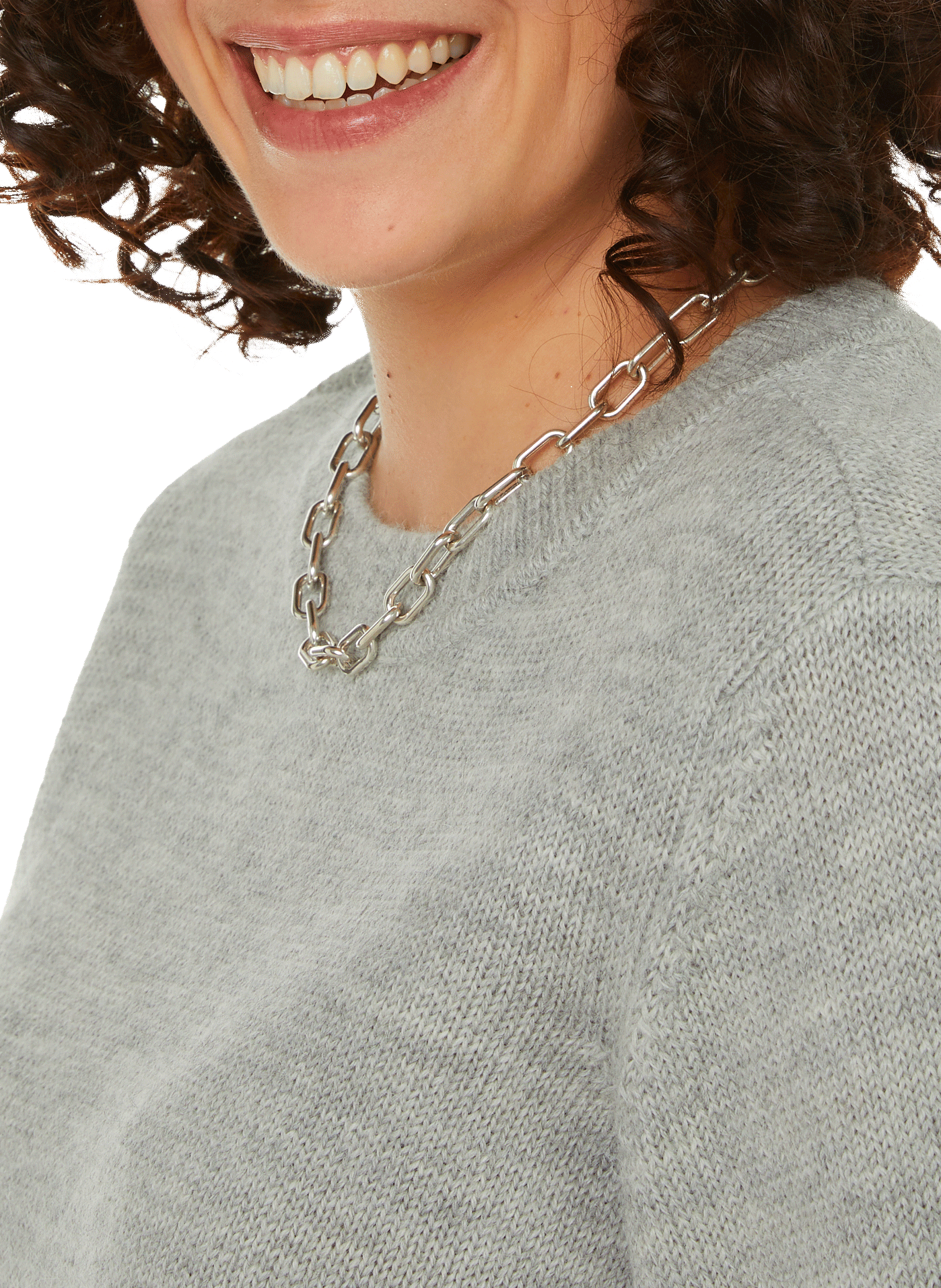 Oversized knitted jumper CAES Grey