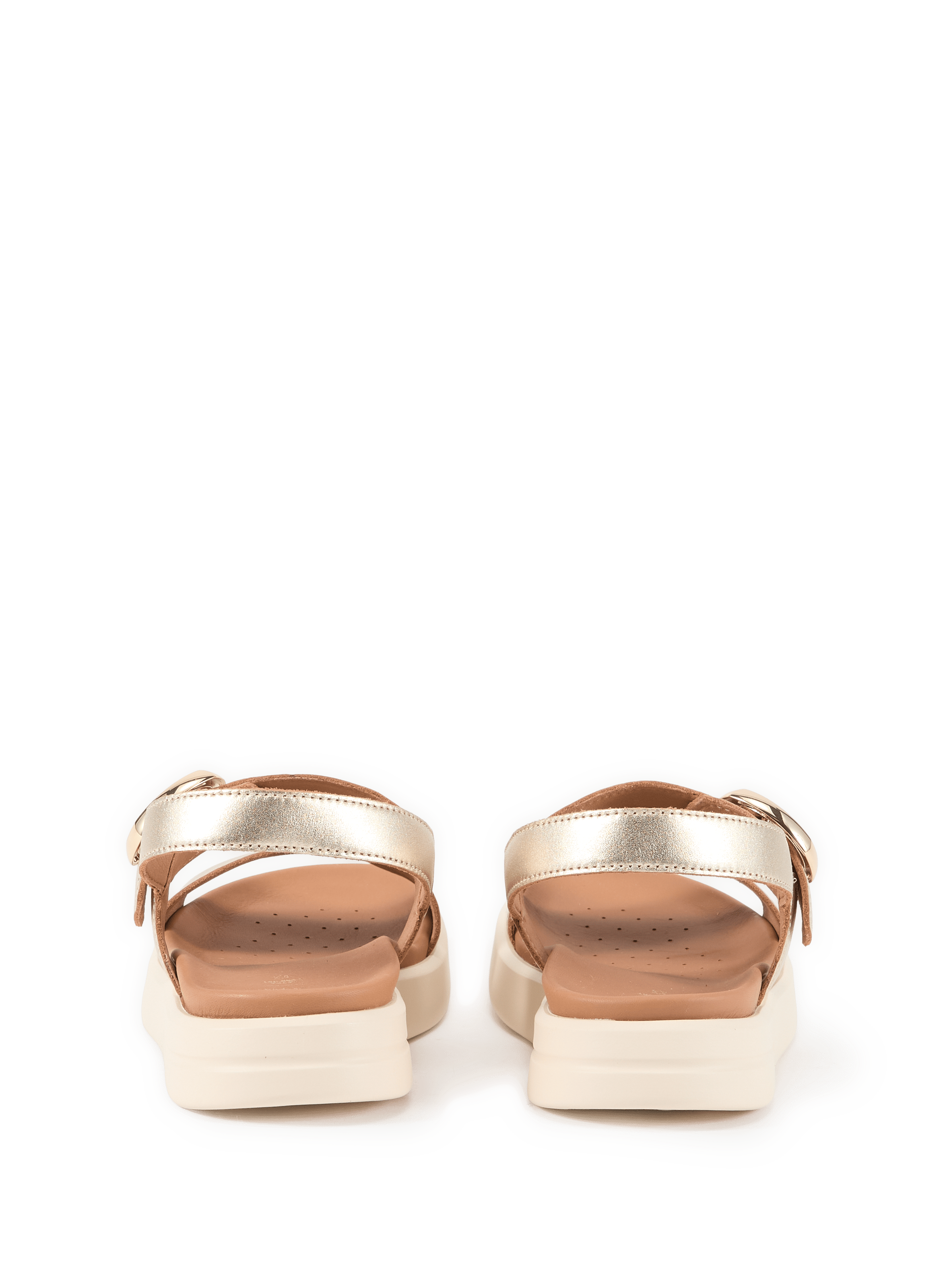 Xand 2S flat leather sandals GEOX Golden