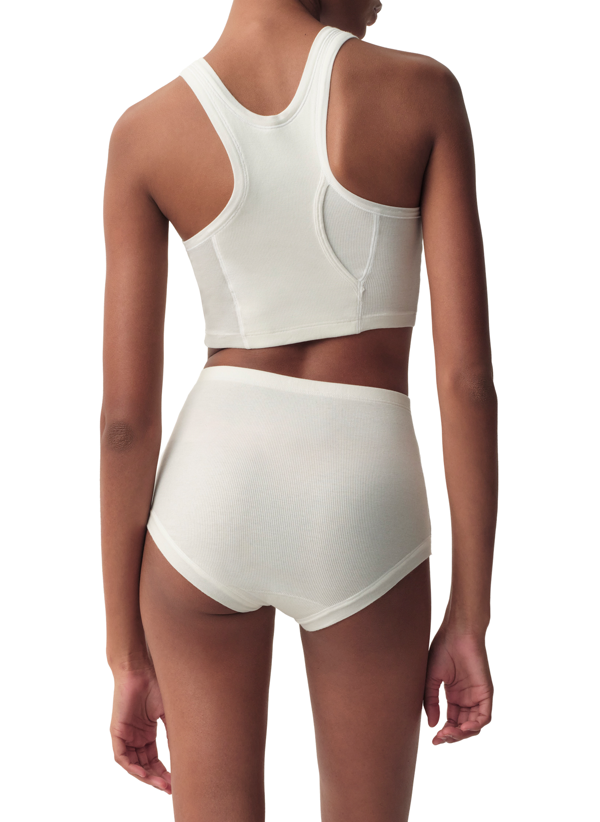 High-waisted Tyra blended cotton culottes CALVIN KLEIN COLLECTION White