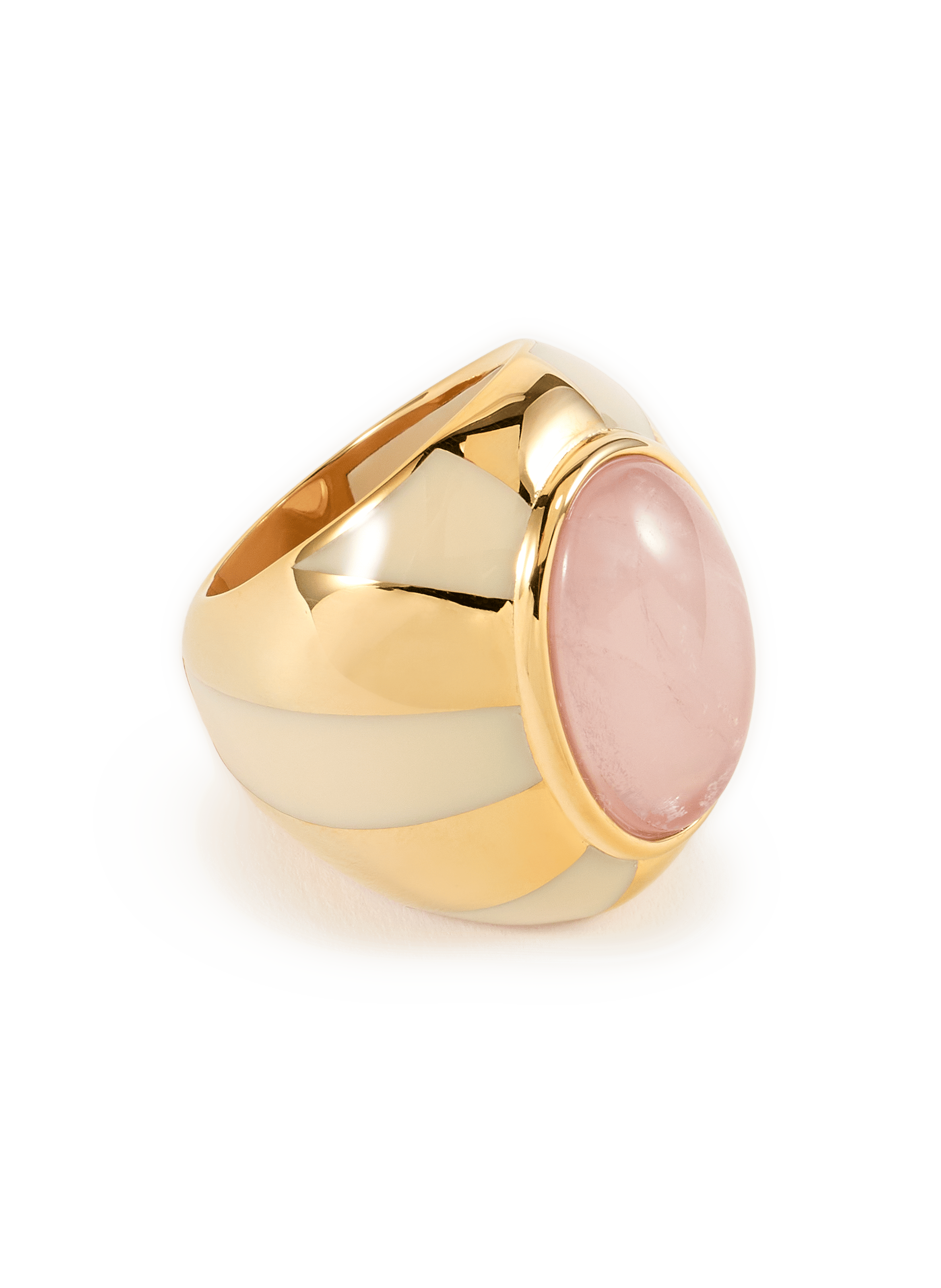 Mirasol ring in brass and gold-plated AURELIE BIDERMANN Golden
