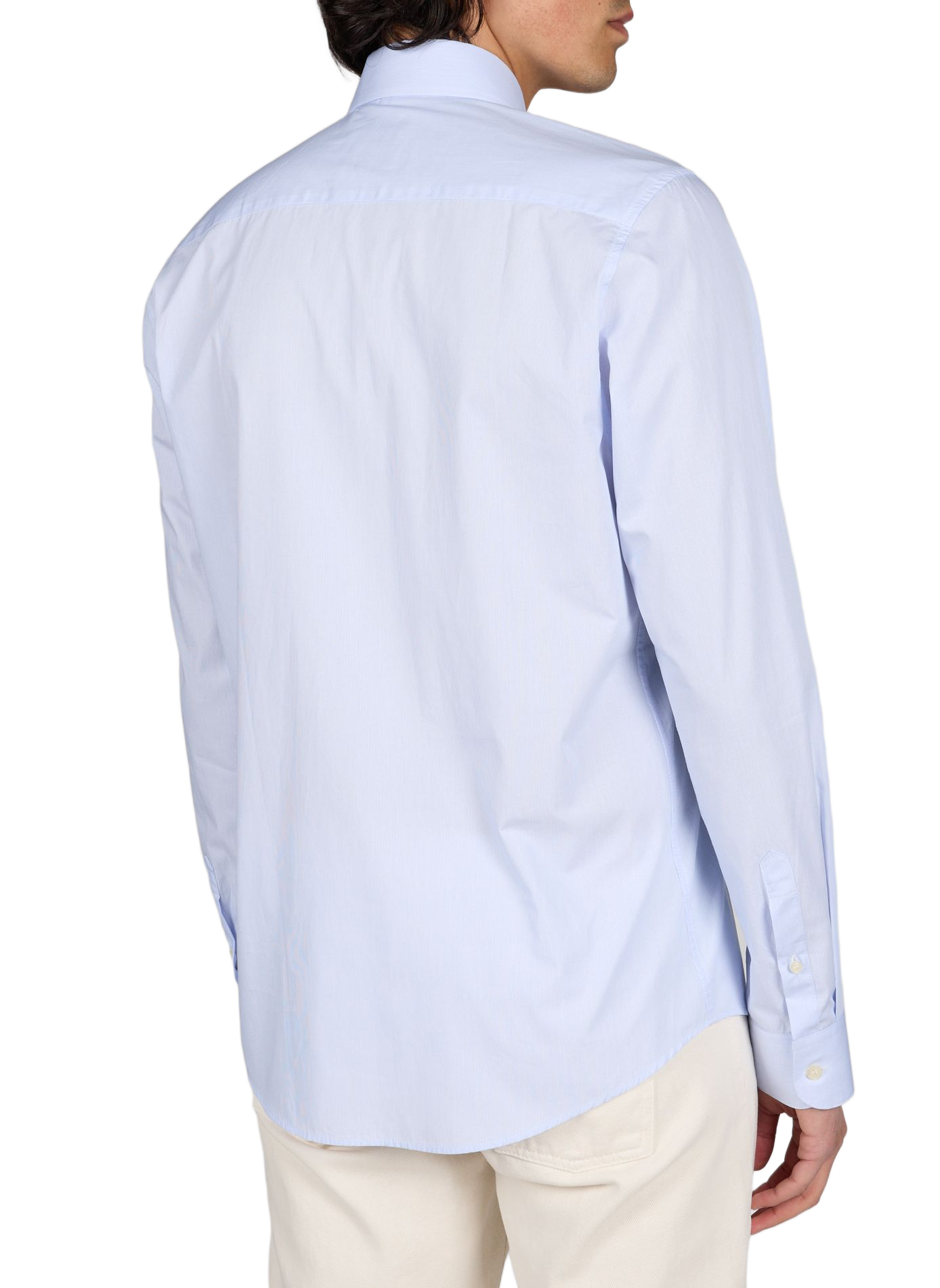 Chemise unie à manches longues en coton LAFAURIE Blanc