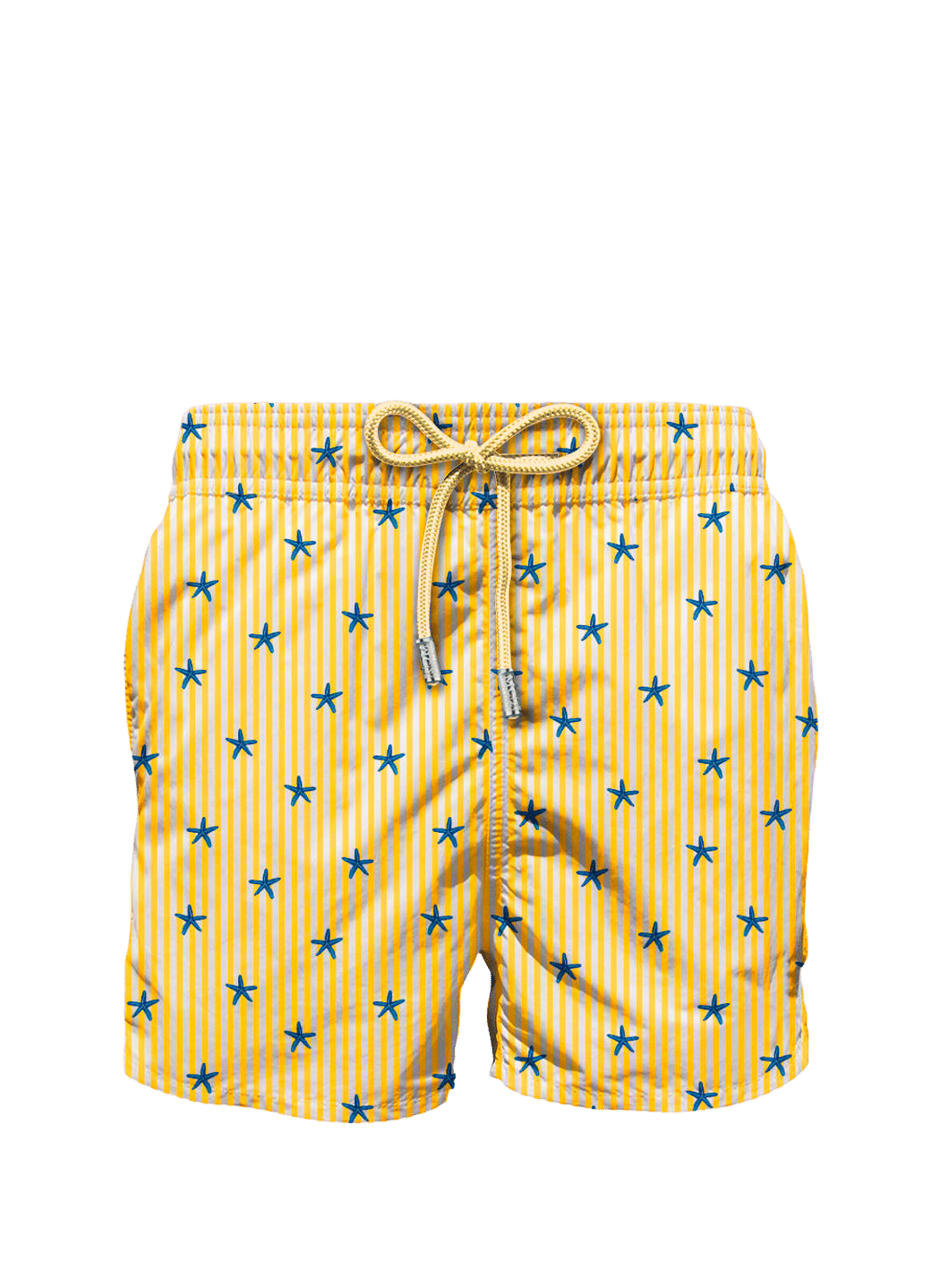 Stretch swim shorts with floral print MC2 SAINT BARTH Yellow