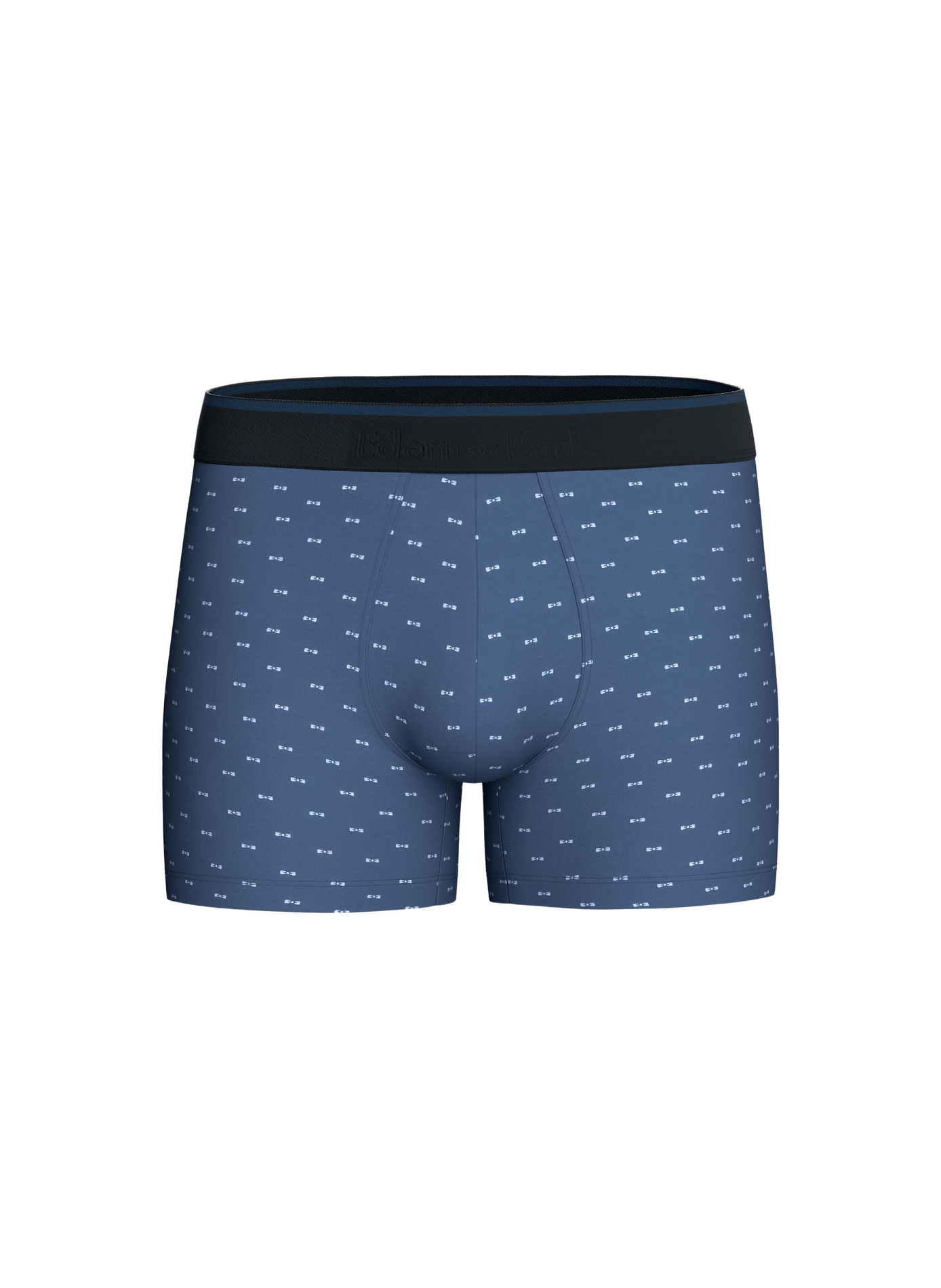 Stretch cotton boxer shorts with micro bow tie patterns EDEN PARK Blue