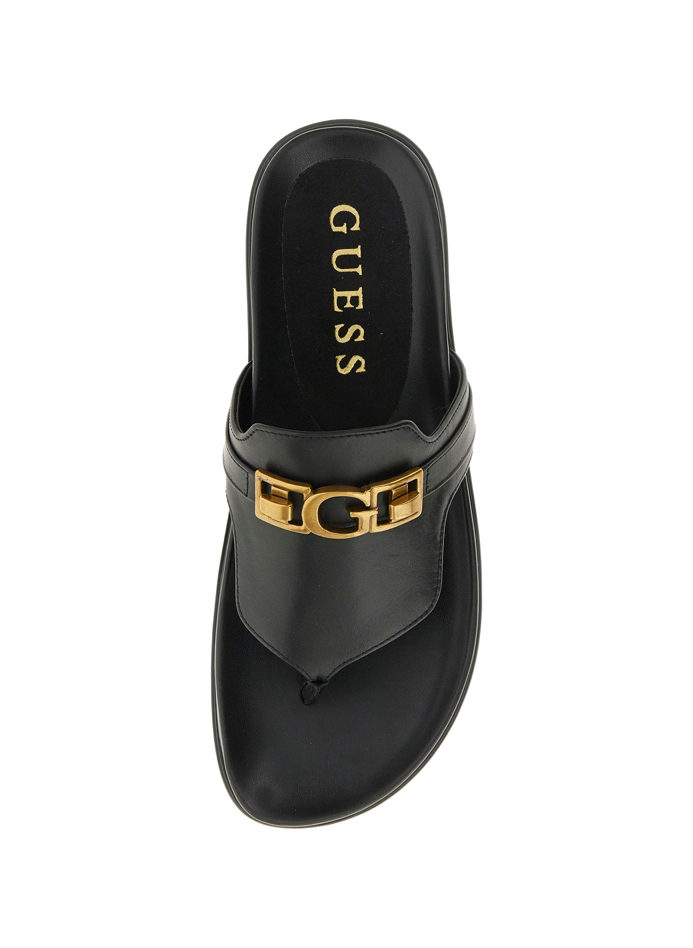 Flat sandals with logo GUESS Black