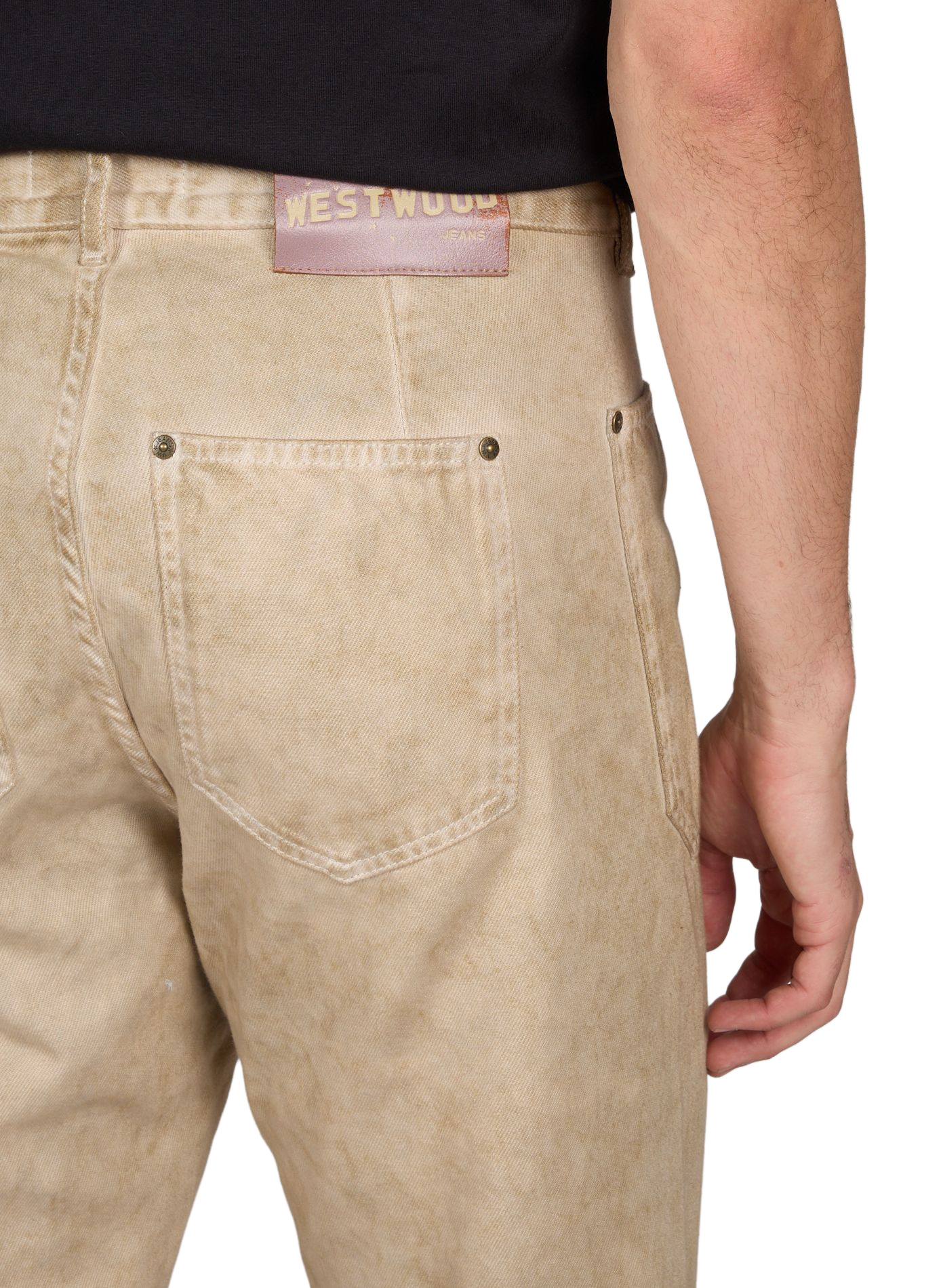Pantalón Carpenter lavado de algodón Beige