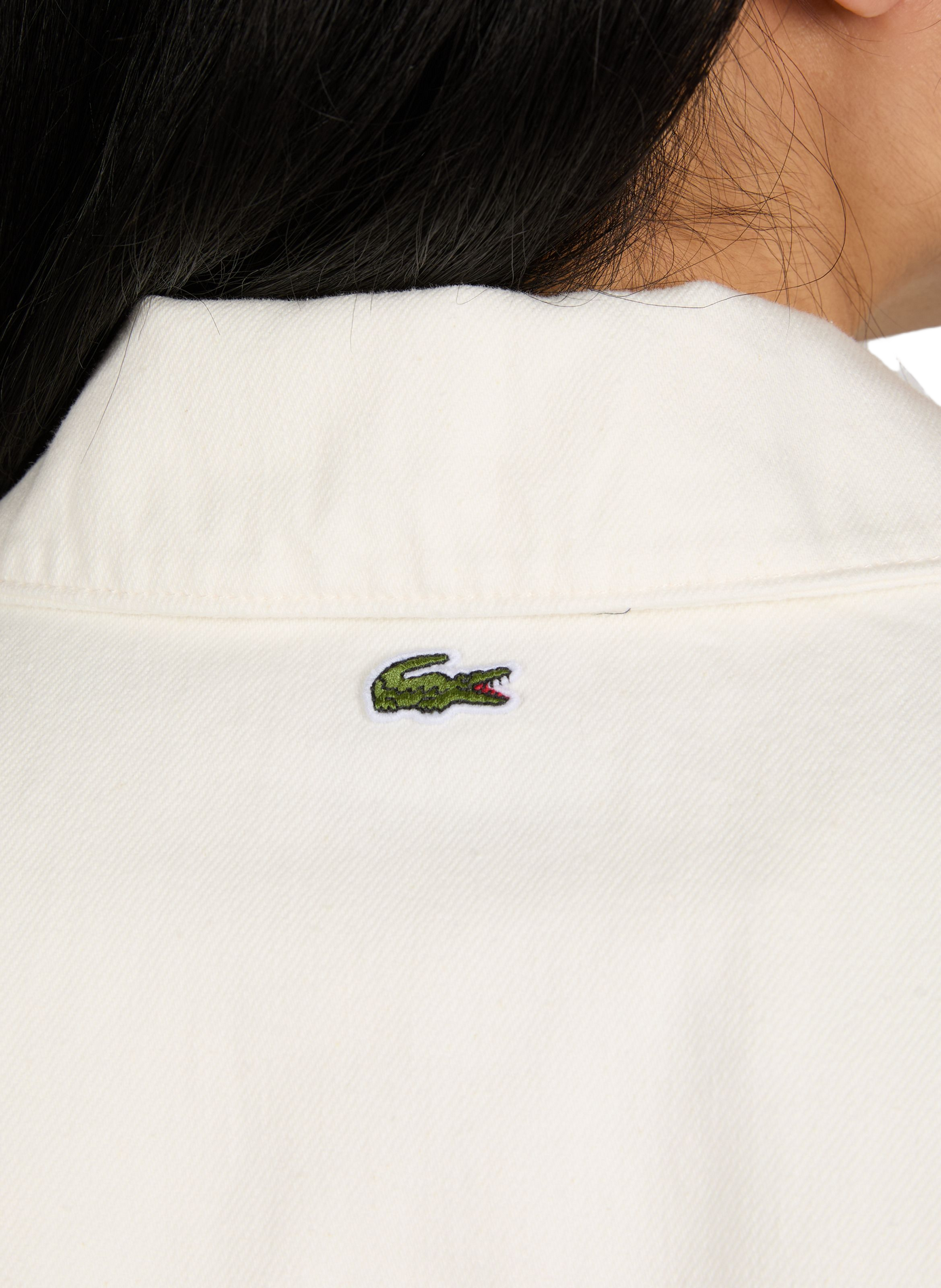 Oversized cotton polo with embroidered logo. LACOSTE White