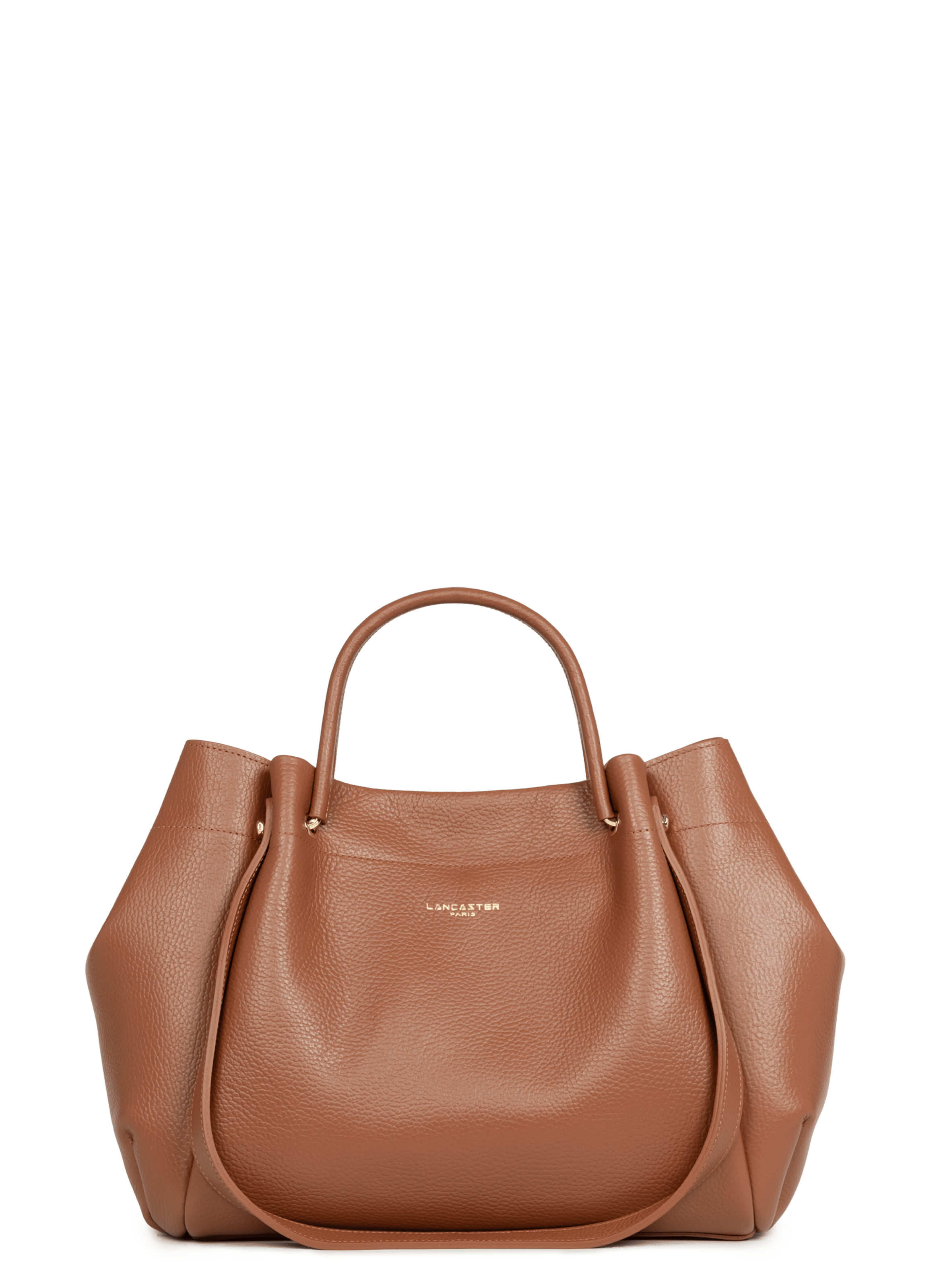 Extra large tote bag - foulonné double louisa LANCASTER Brown
