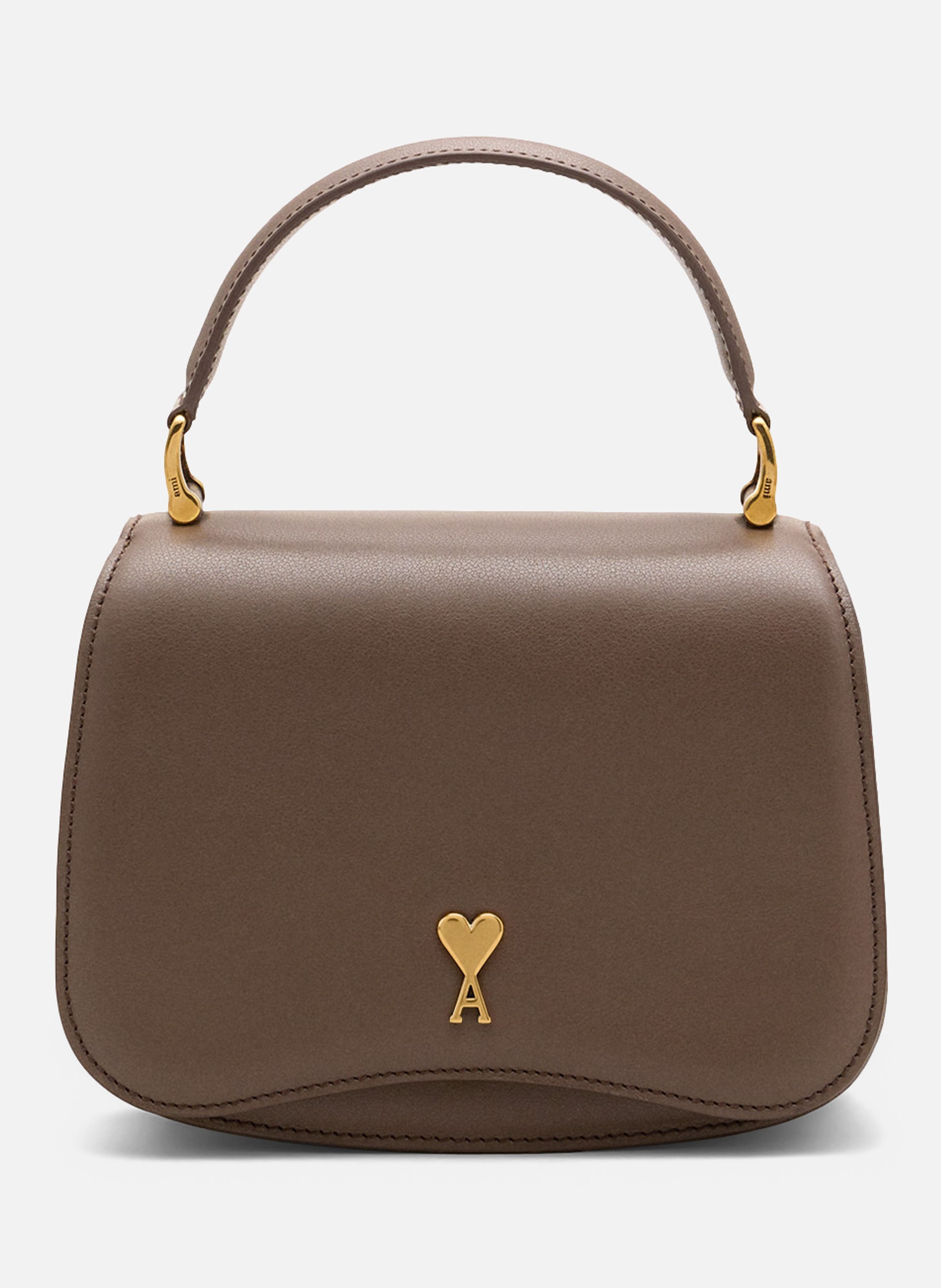 Sac porté main paris paris unisexe en cuir de vachette AMI PARIS Marron