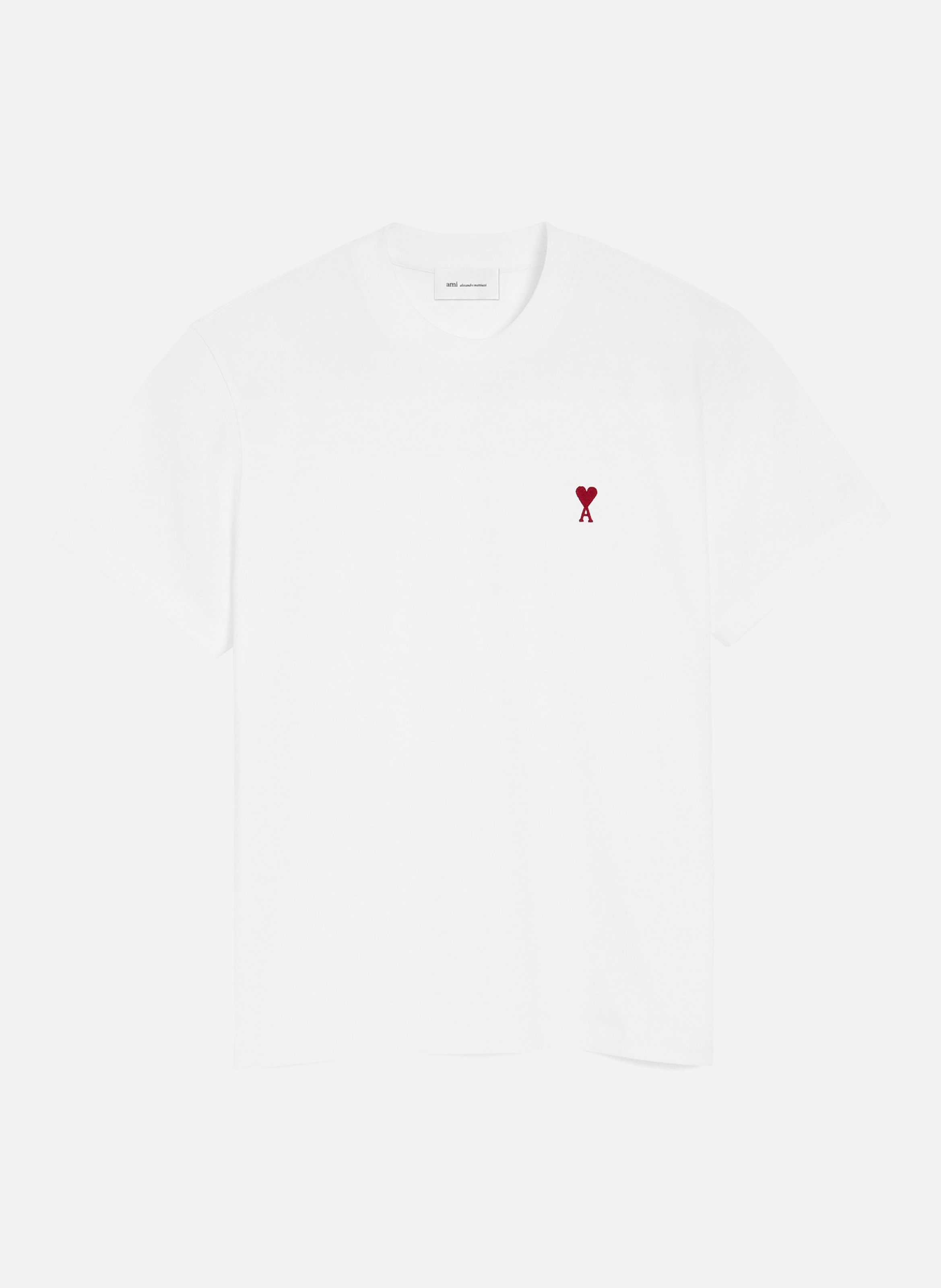 T-shirt ami de coeur rouge unisexe AMI PARIS Blanc
