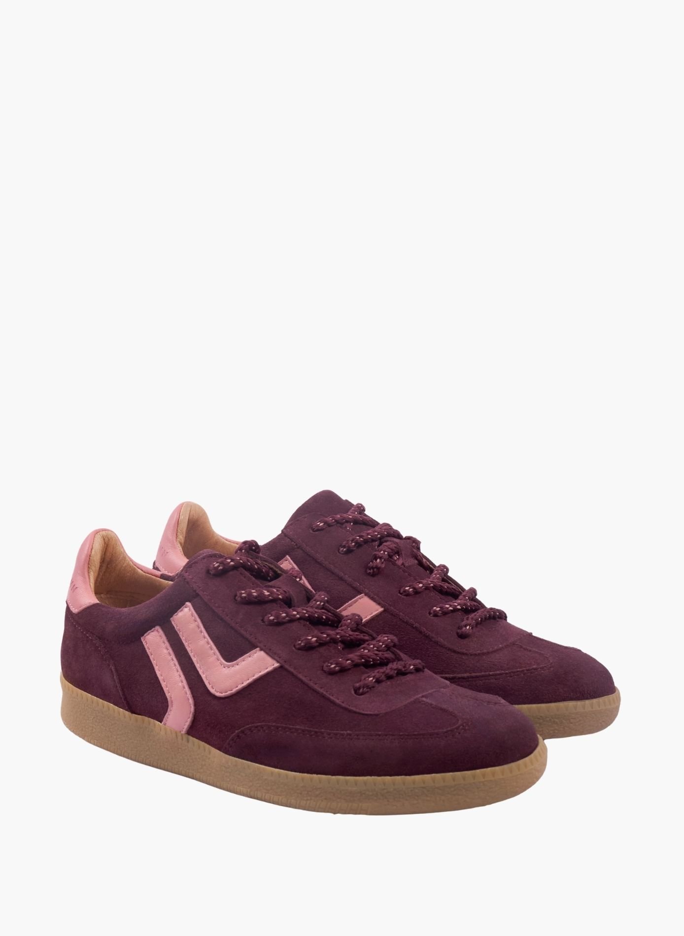 Baskets ninon cuir JULES & JENN Rouge