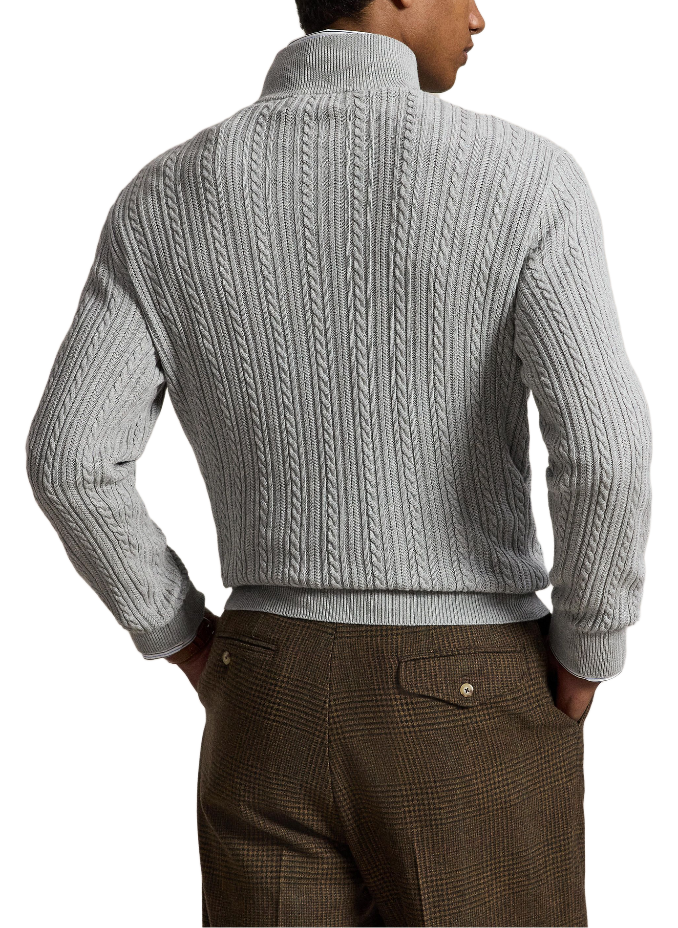 Straight twisted cotton sweater | Grey POLO RALPH LAUREN Men