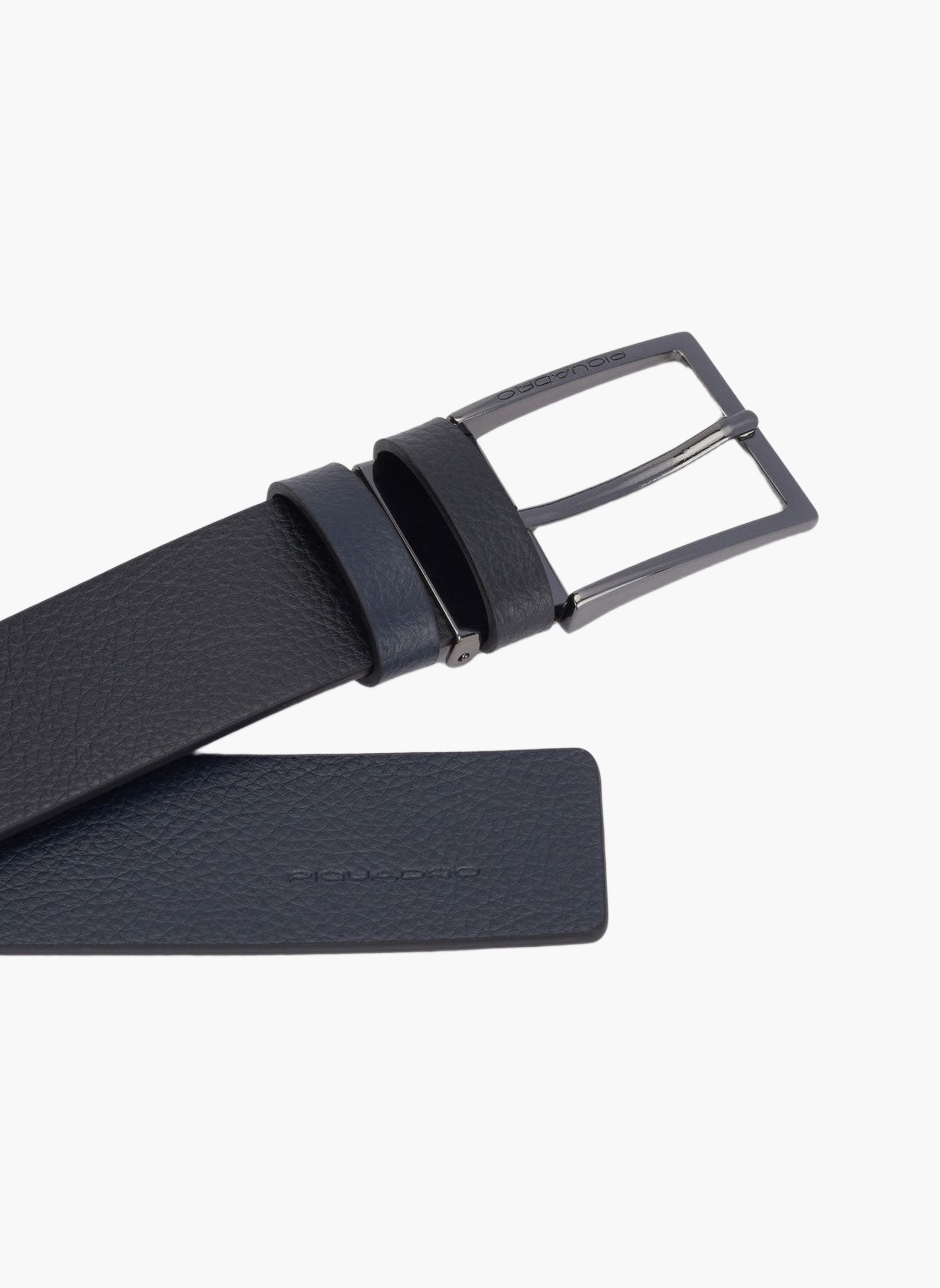 Men's cut-edge reversible leather belt PIQUADRO Black