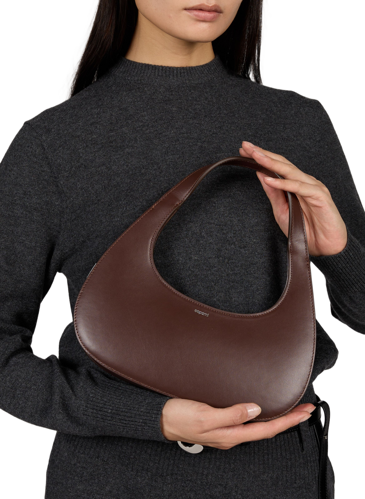 Handtas Loop Swipe in leer COPERNI Bruin