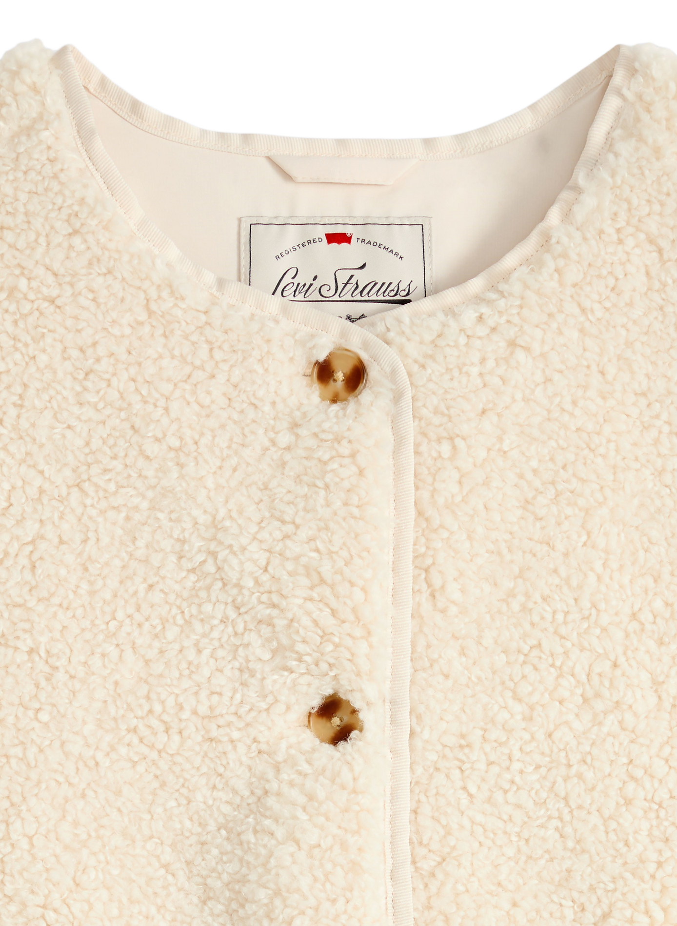 Fluffy crew-neck cardigan LEVI'S White