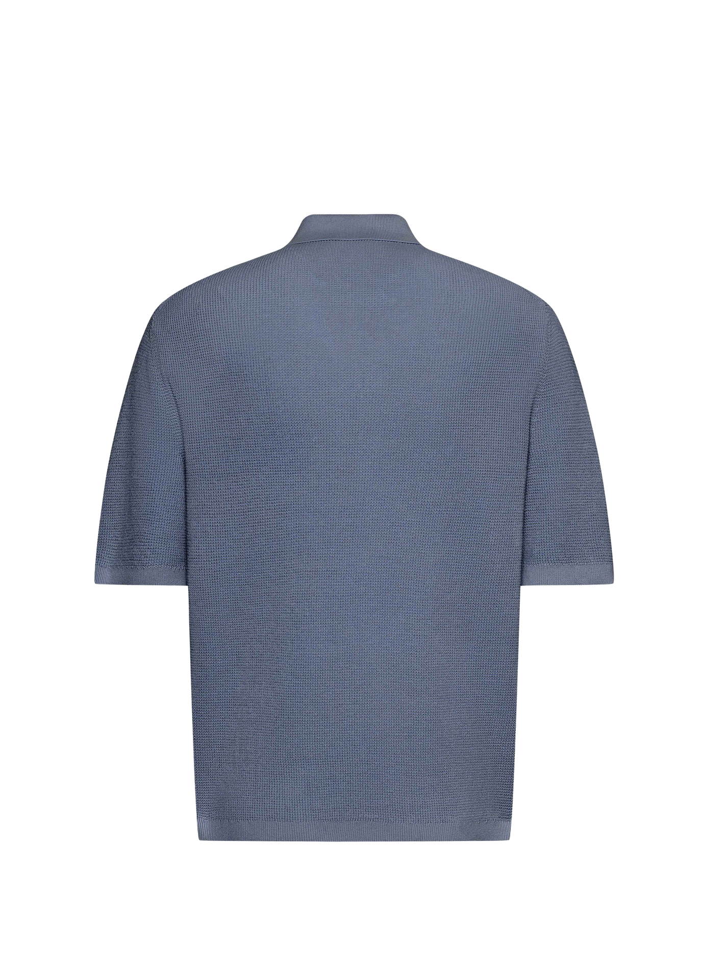Gebreide polo met korte mouwen van katoen | Blauw CALVIN KLEIN Heren