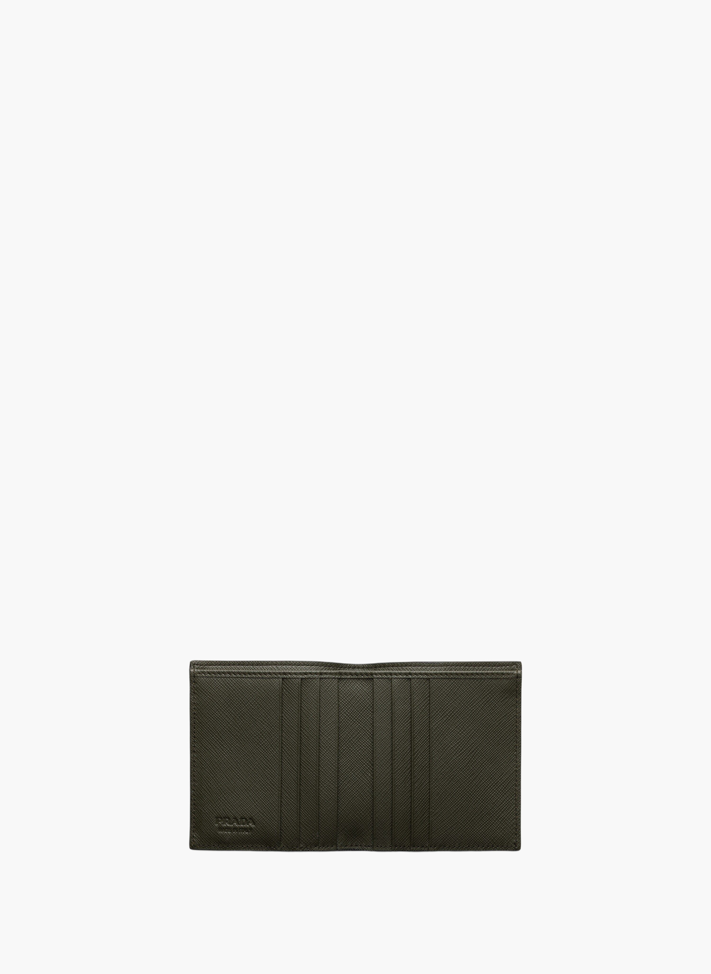 Portefeuille en cuir saffiano PRADA Noir