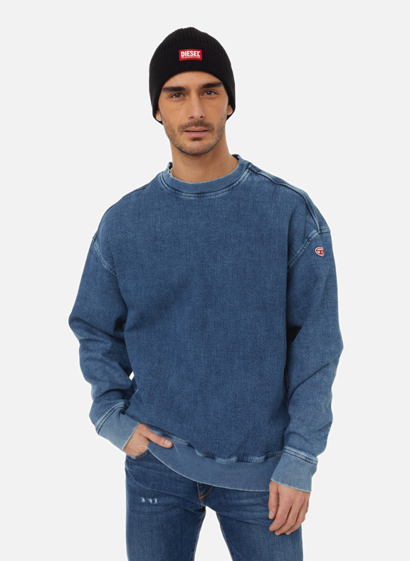DIESEL Sweatshirt en jean Bleu